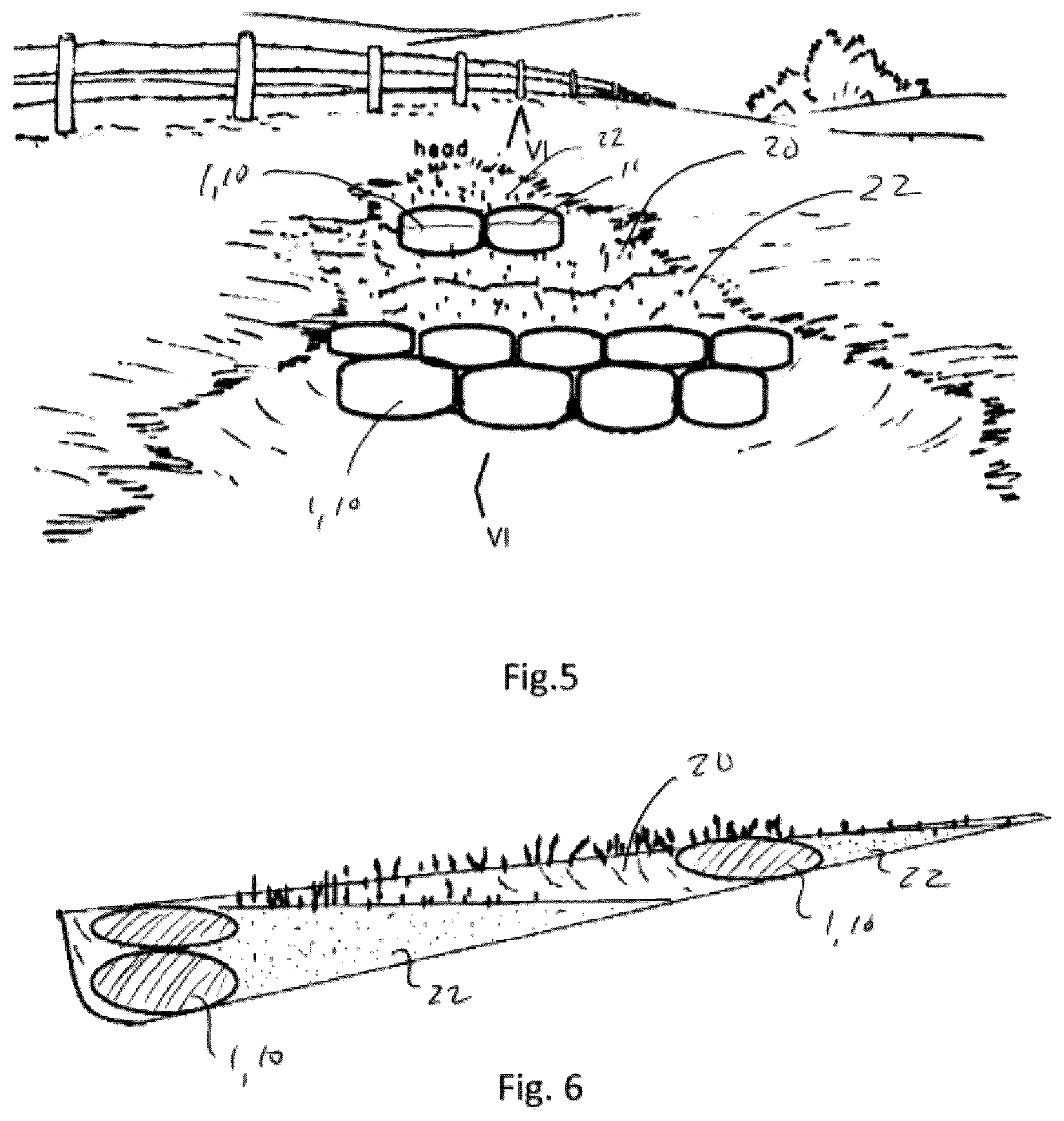 Patent US12139869 Figure 3 – Method for reducing erosion on hillsides