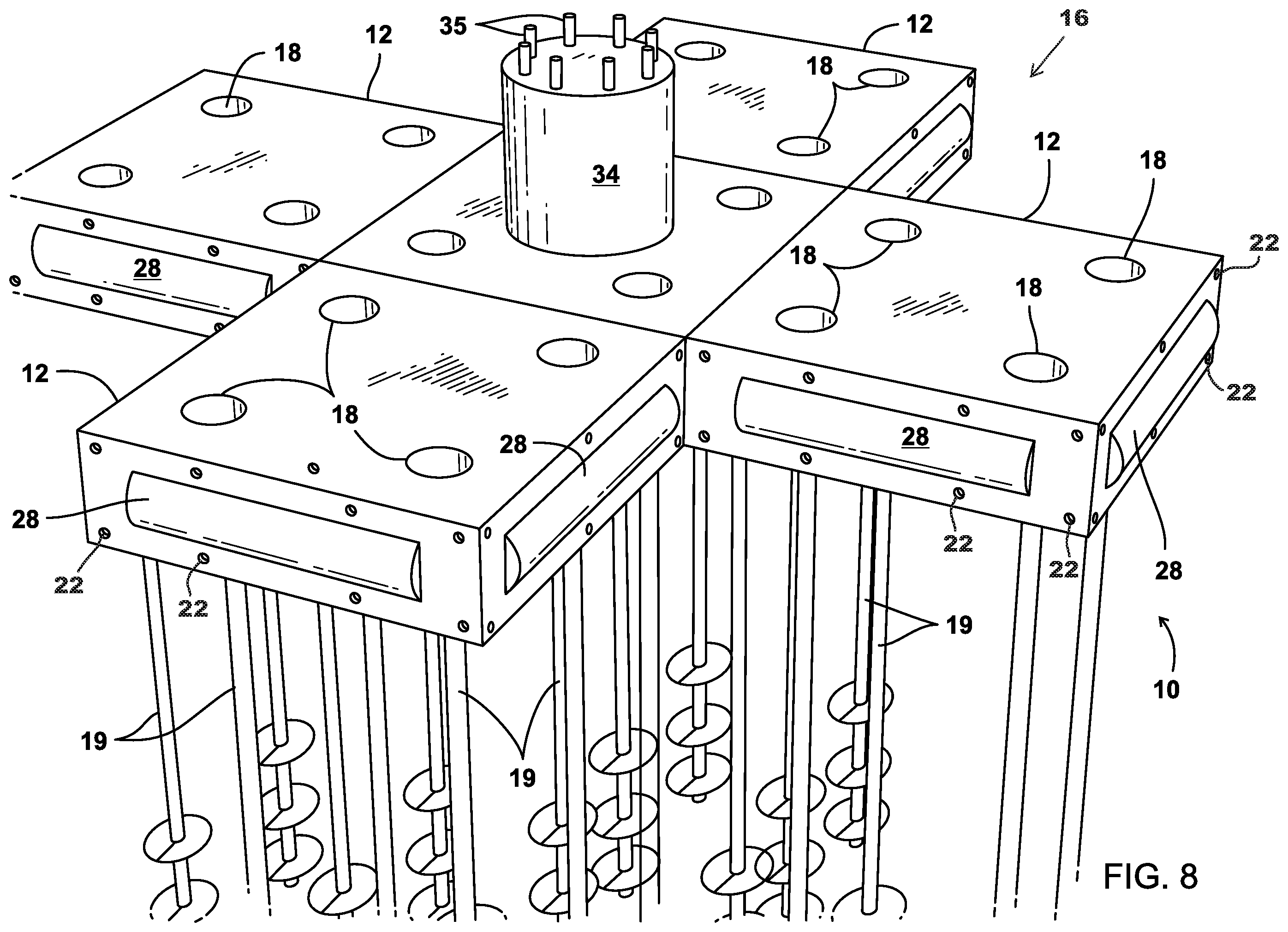 Patent US12139871 Figure 8 – Precast deep foundation system