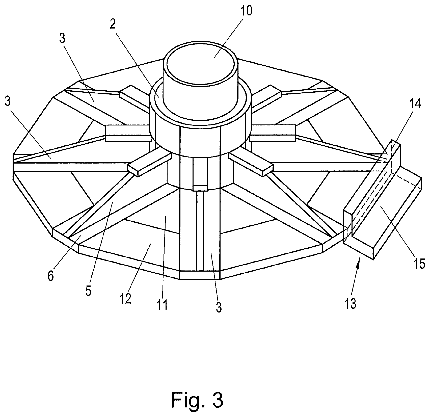 Patent US12139872 Figure 2 – Foundation for a wind power plant