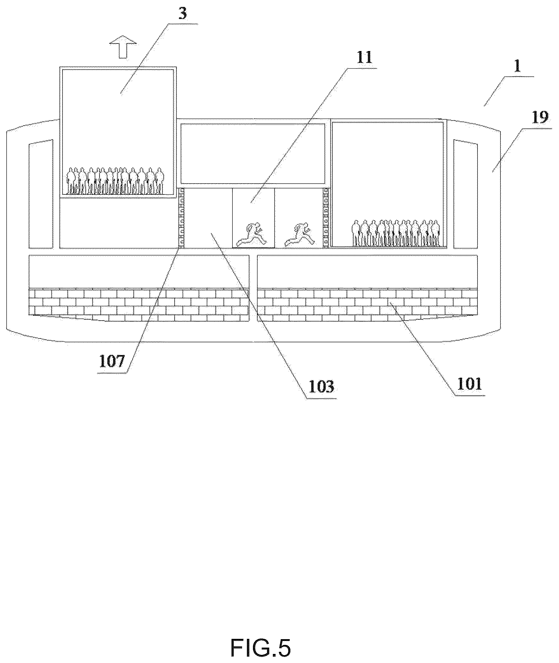 Patent US12139873 Figure 5 – Tube joint apparatus for double-tube floating tunnel and construction method thereof