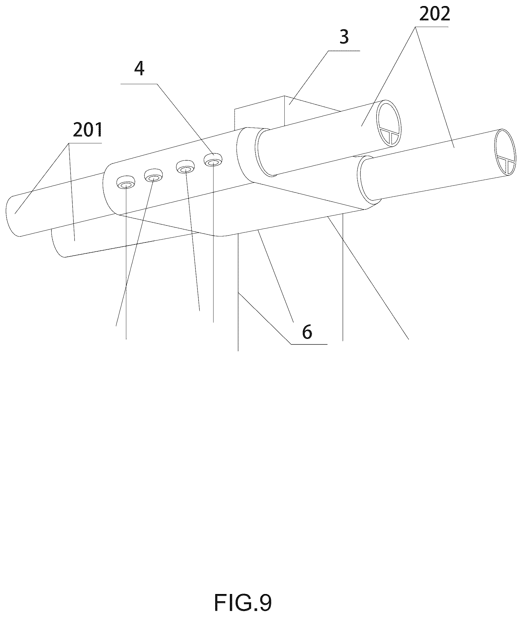 Patent US12139873 Figure 9 – Tube joint apparatus for double-tube floating tunnel and construction method thereof