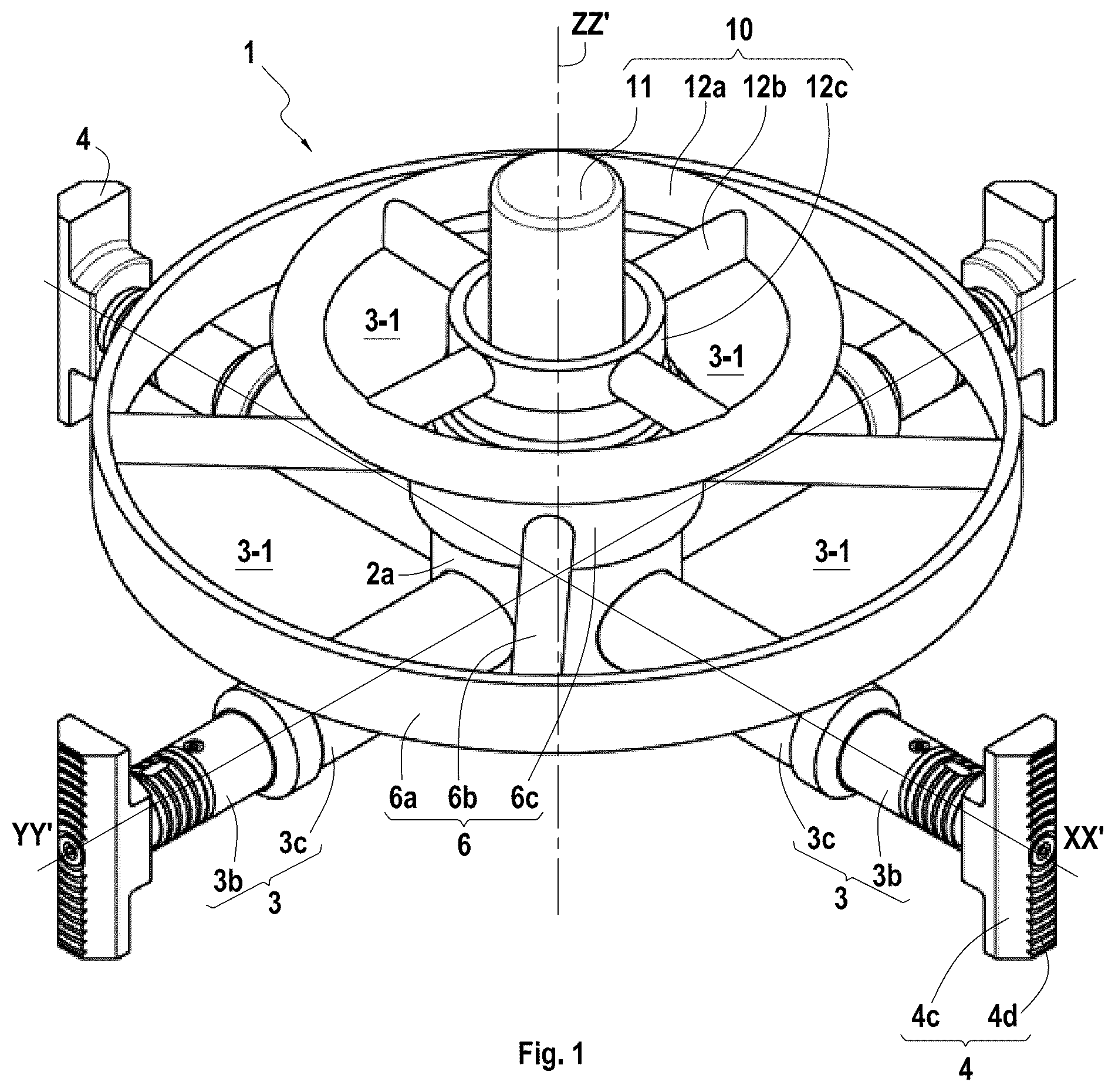Patent US12139874 Figure 1 – Device for blocking a passage