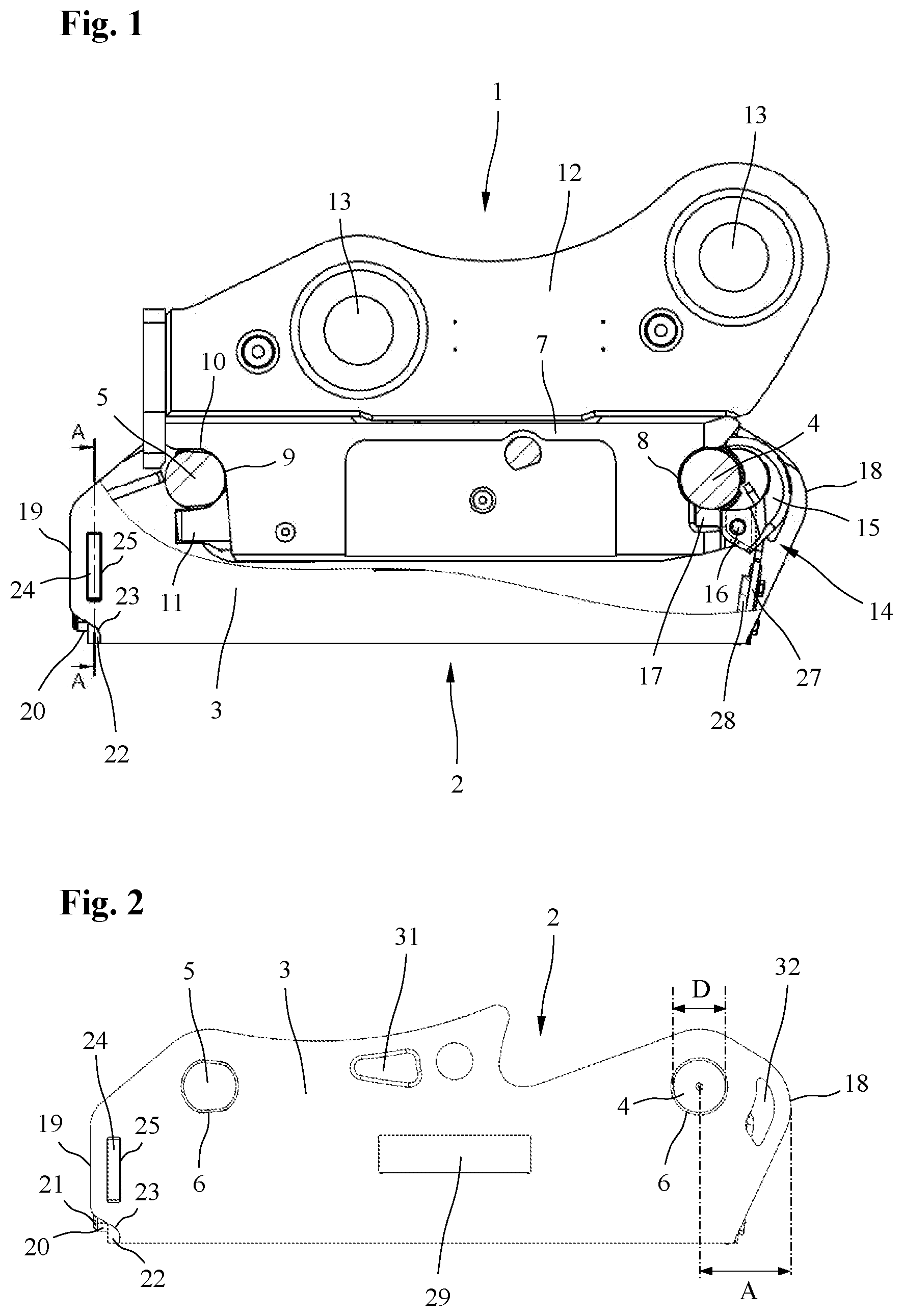 Patent US12139877 Figure 1 – Adapter for a quick-change system and quick-change system with such an adapter