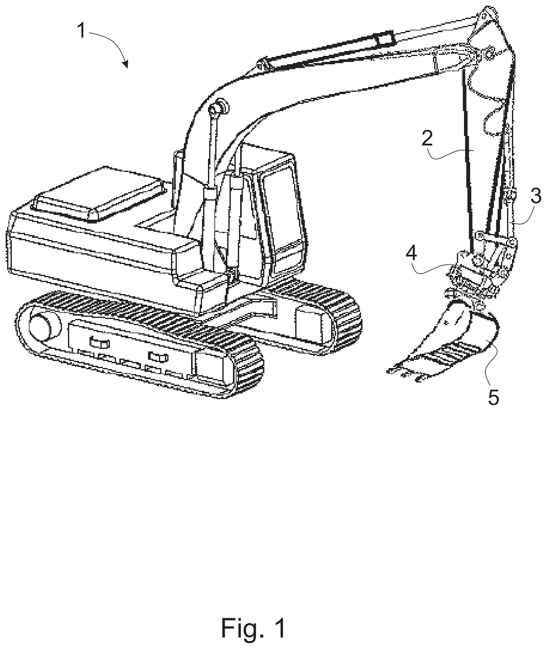 Patent US12139878 Figure 1 – Arrangement for tilting or turning a working instrument