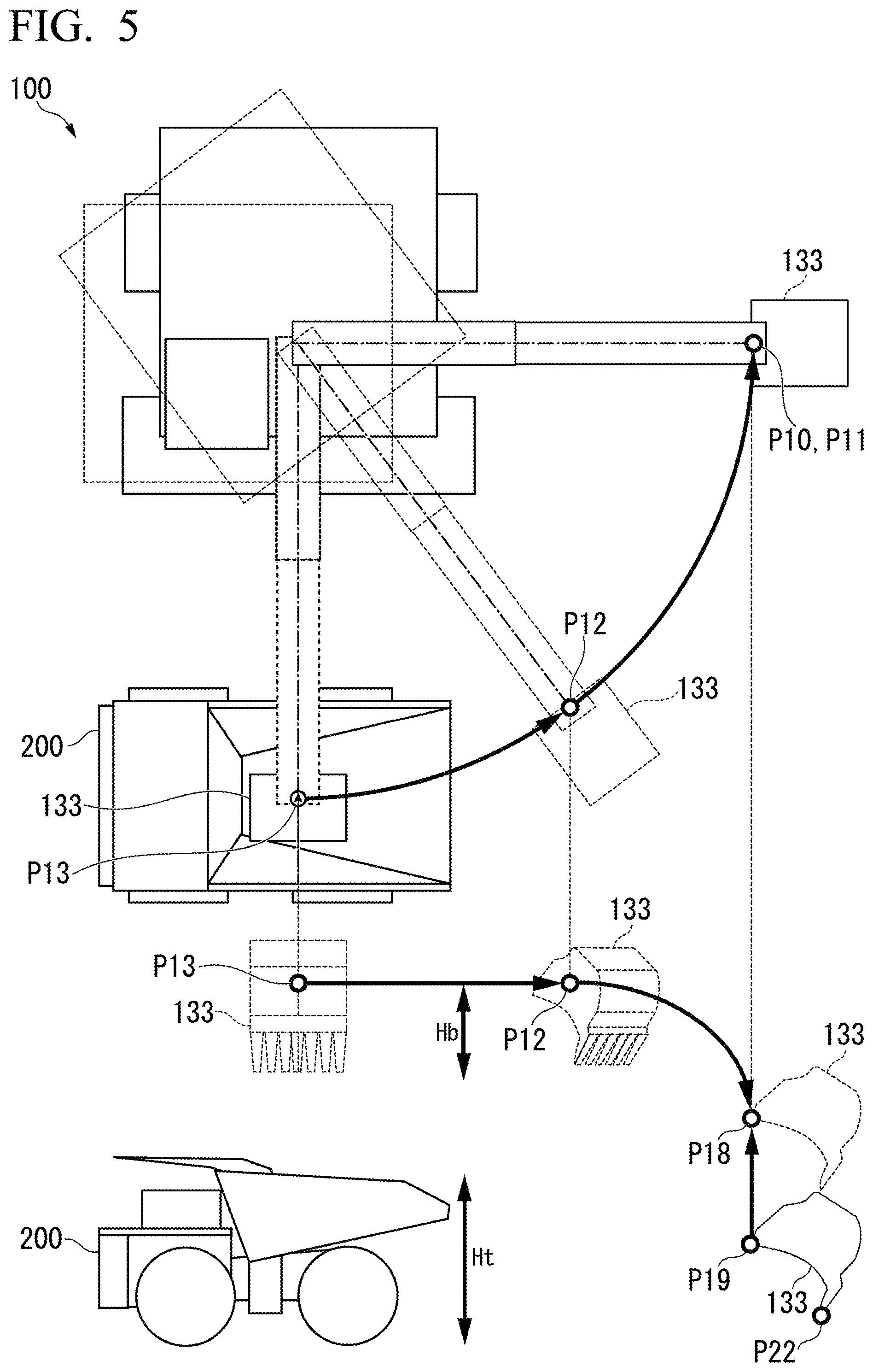 Patent US12139880 Figure 5 – Control device, loading machine, and control method to determine a target azimuth direction