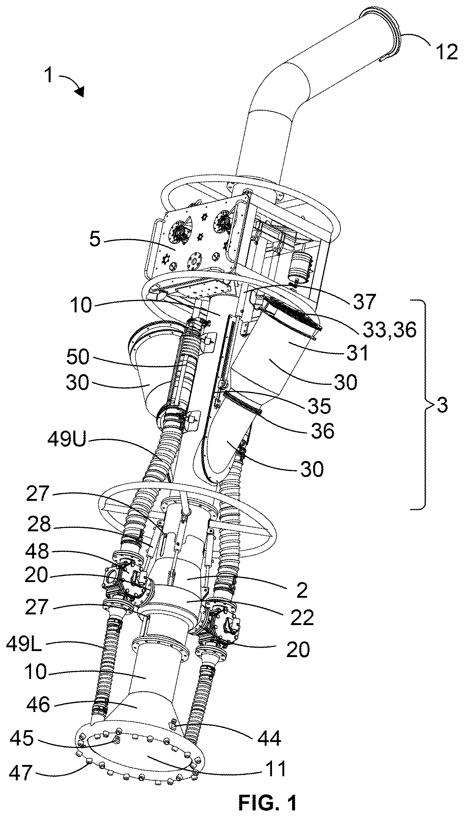 Patent US12139882 — Apparatus and method for underwater dredging — Figure 1
