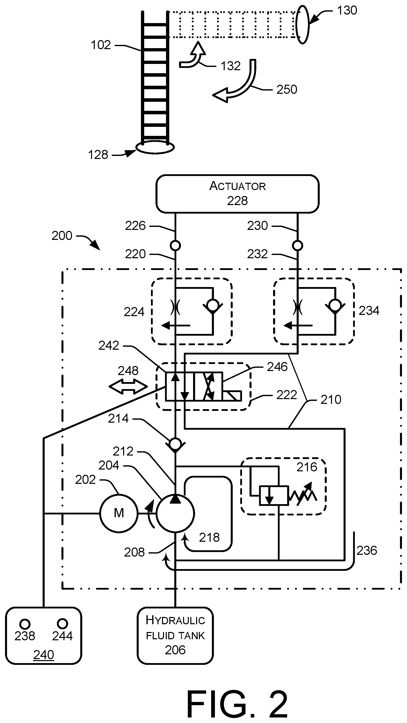 Patent US12139883 Figure 2 – Ladder motor pump system
