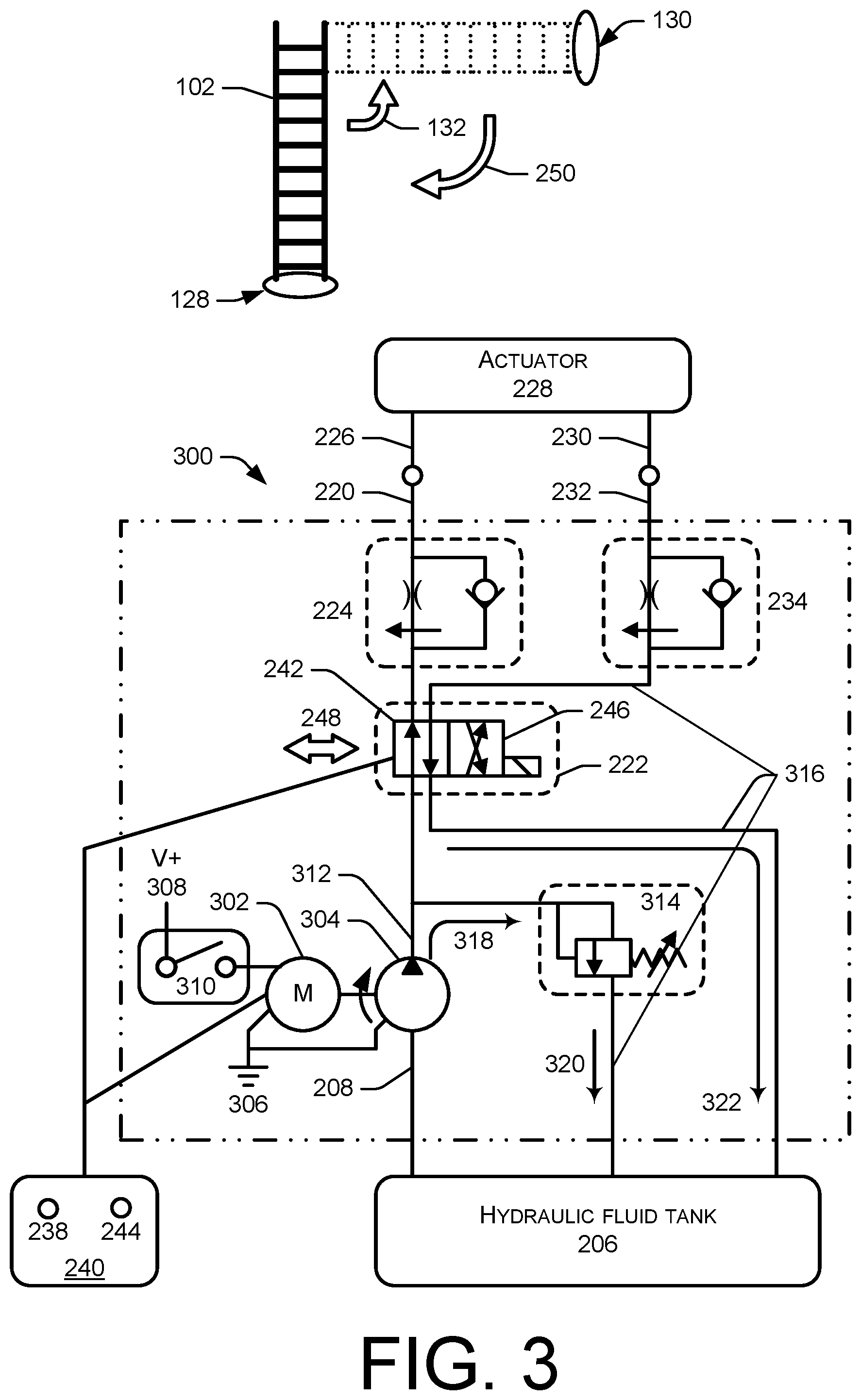 Patent US12139883 Figure 3 – Ladder motor pump system