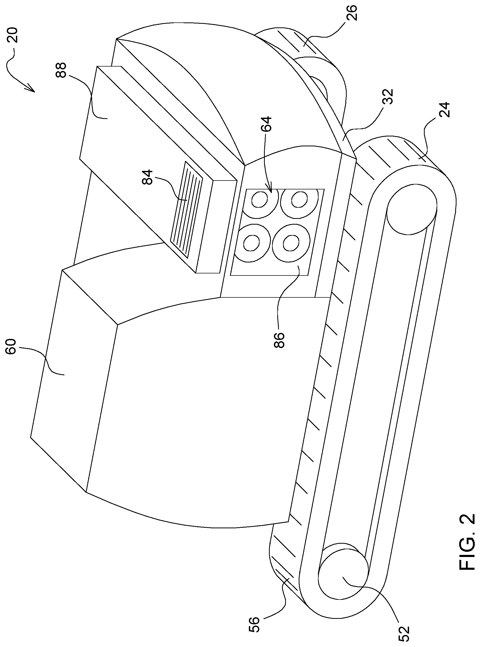 Patent US12139886 Figure 2 – Integrated vehicle and battery thermal management of an electric excavator