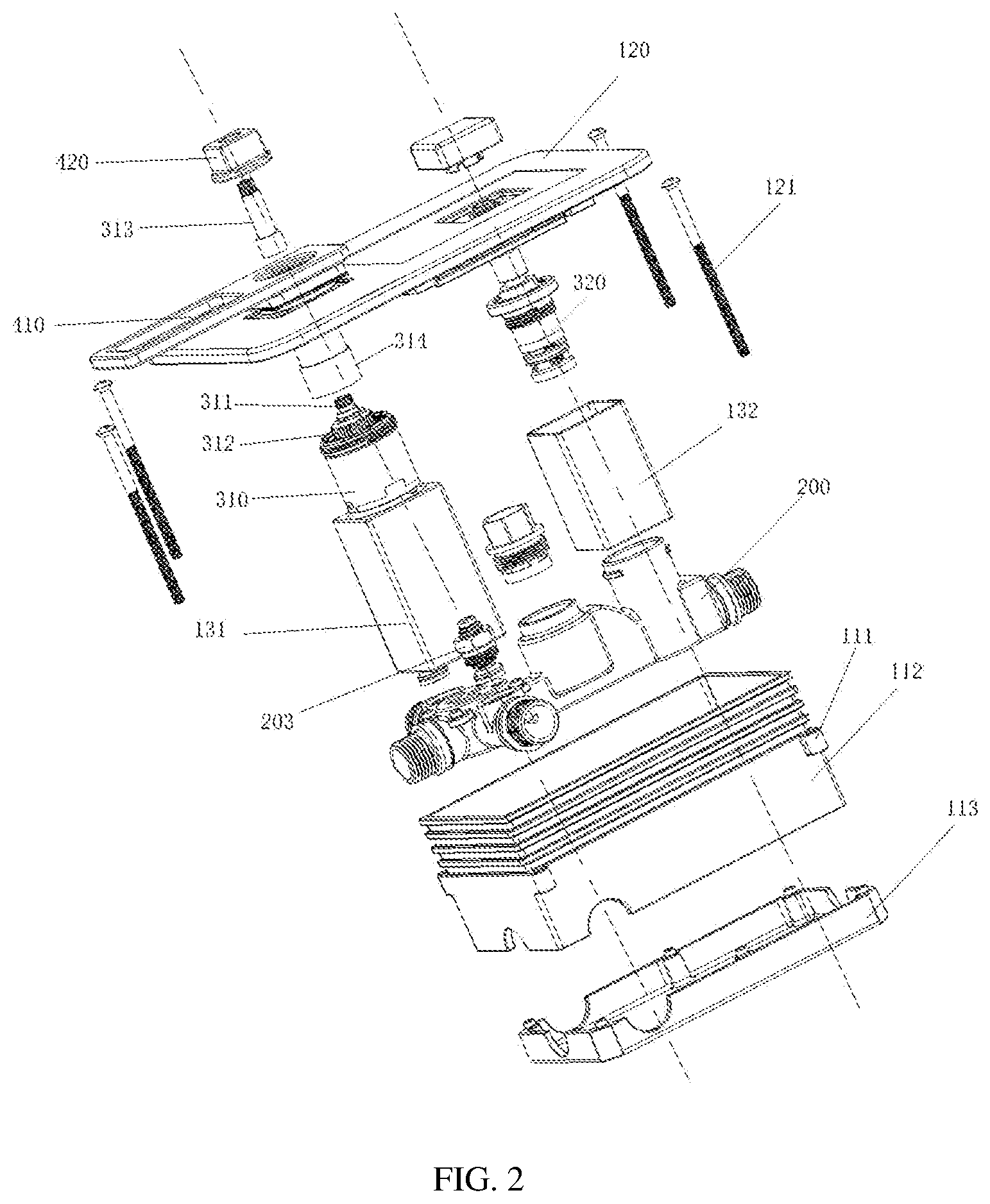 Patent US12139893 Figure 2 – Wall-concealed faucet and shower system