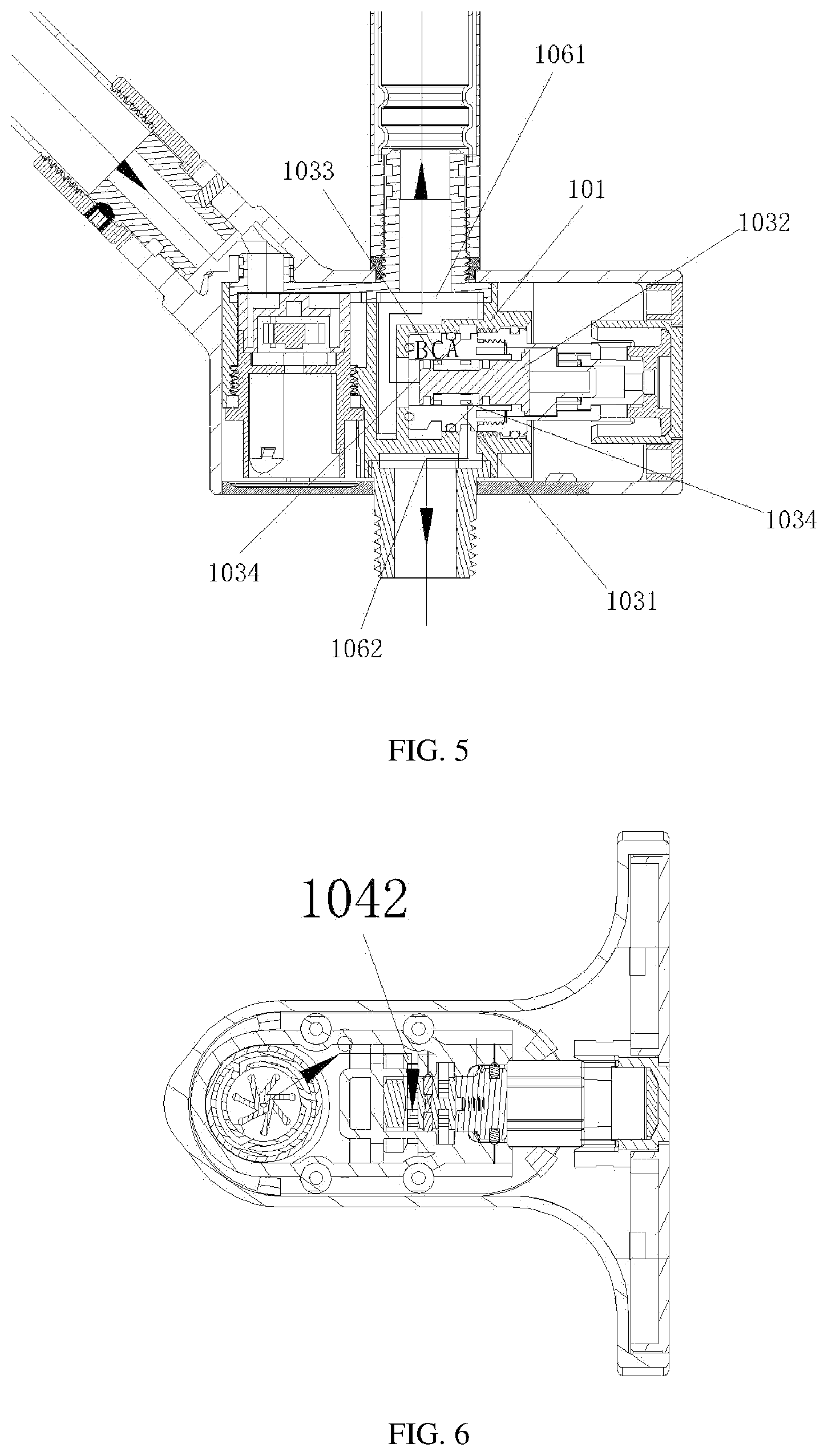 Patent US12139896 Figure 4 – Outlet water switching device with temperature display and shower system