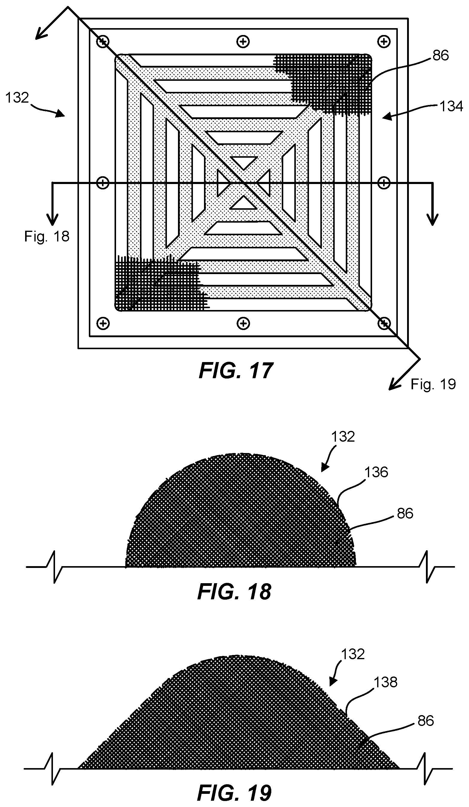 Patent US12139903 Figure 9 – Drain cover with mesh retaining channel