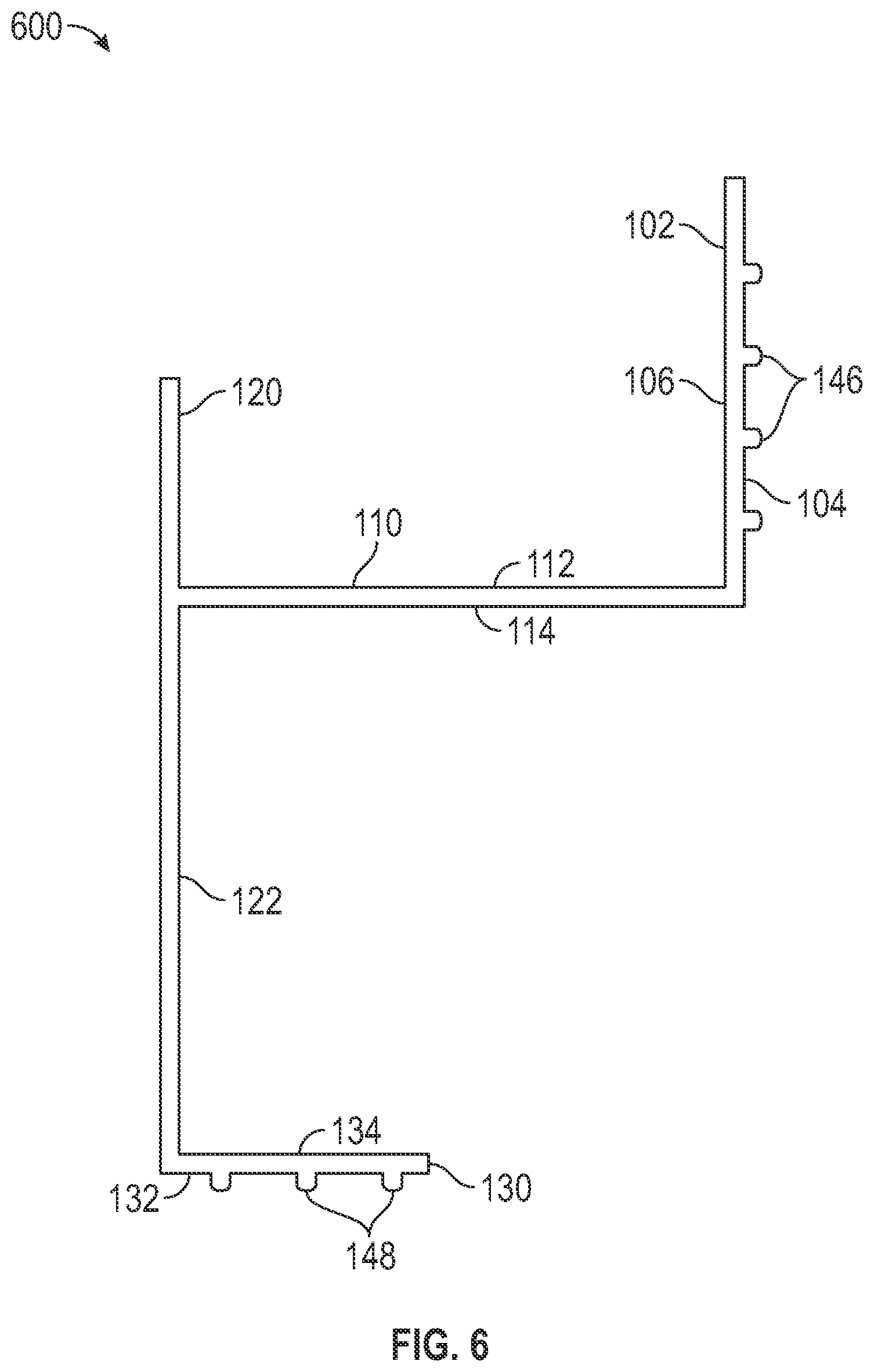 Patent US12139906 Figure 5 – Dual channel drainage seal for channeling water seepage and mitigating radon gas admittance in a basement or subterranean area