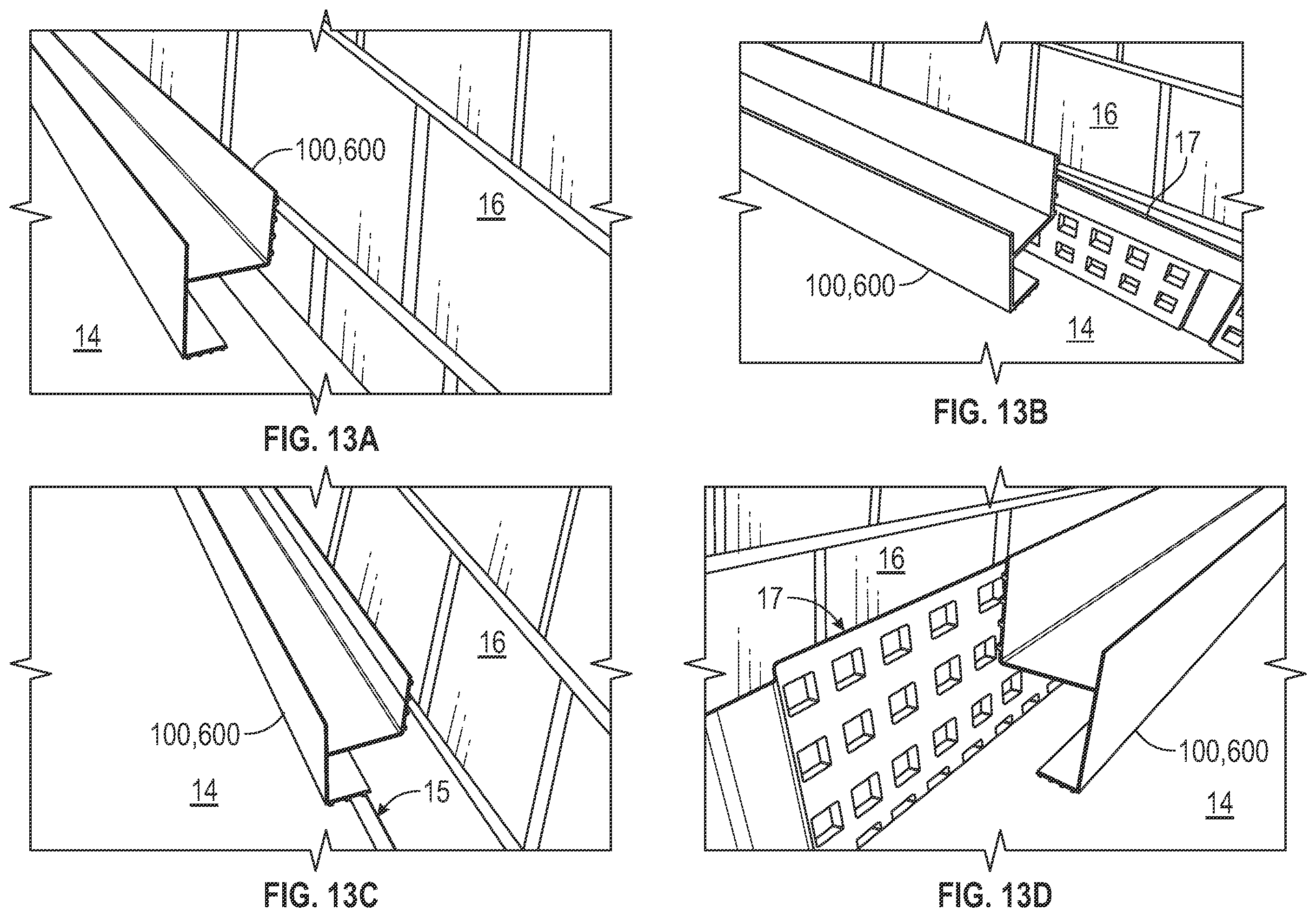 Patent US12139906 Figure 10 – Dual channel drainage seal for channeling water seepage and mitigating radon gas admittance in a basement or subterranean area