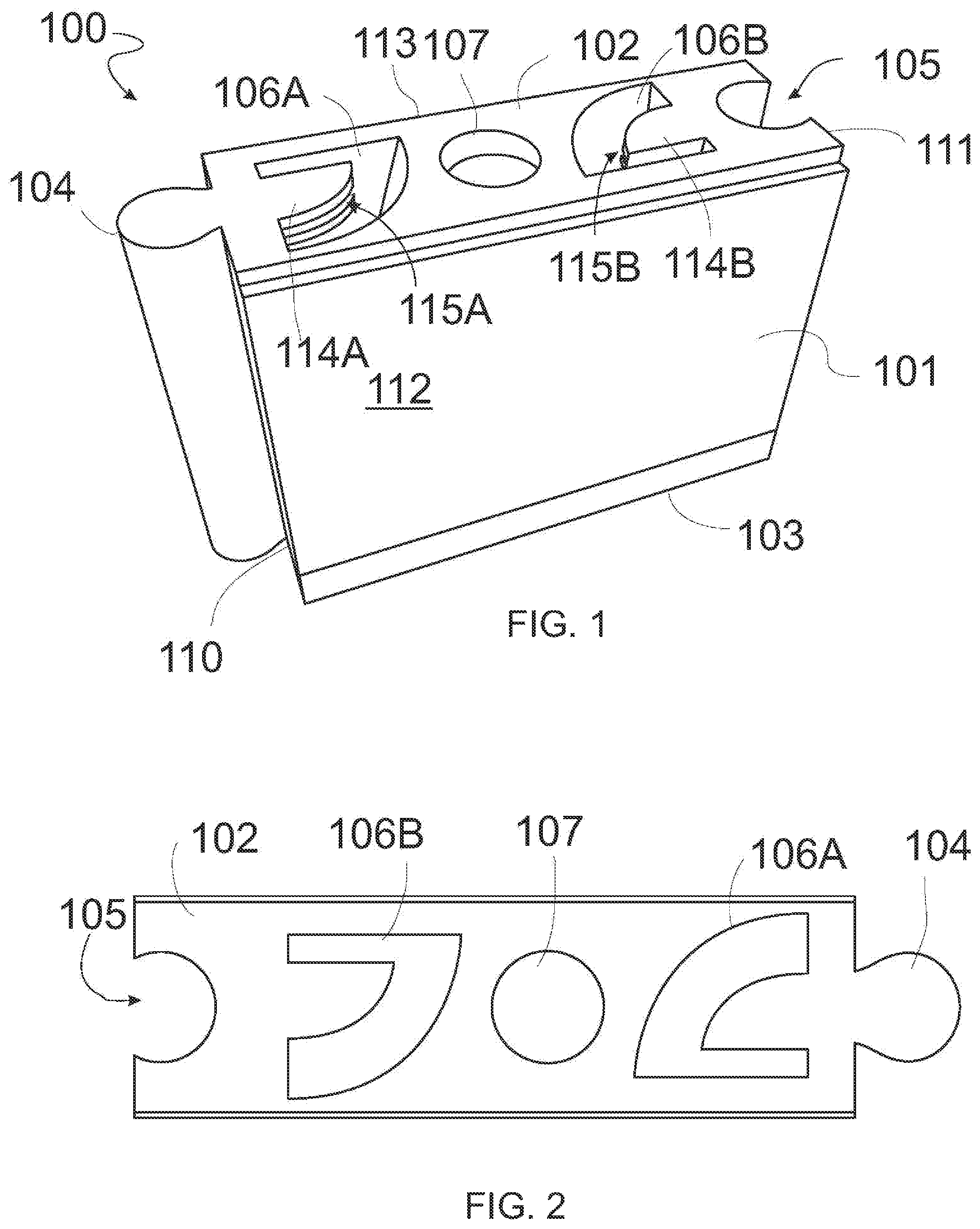 Patent US12139907 — Plastic building blocks — Figure 1