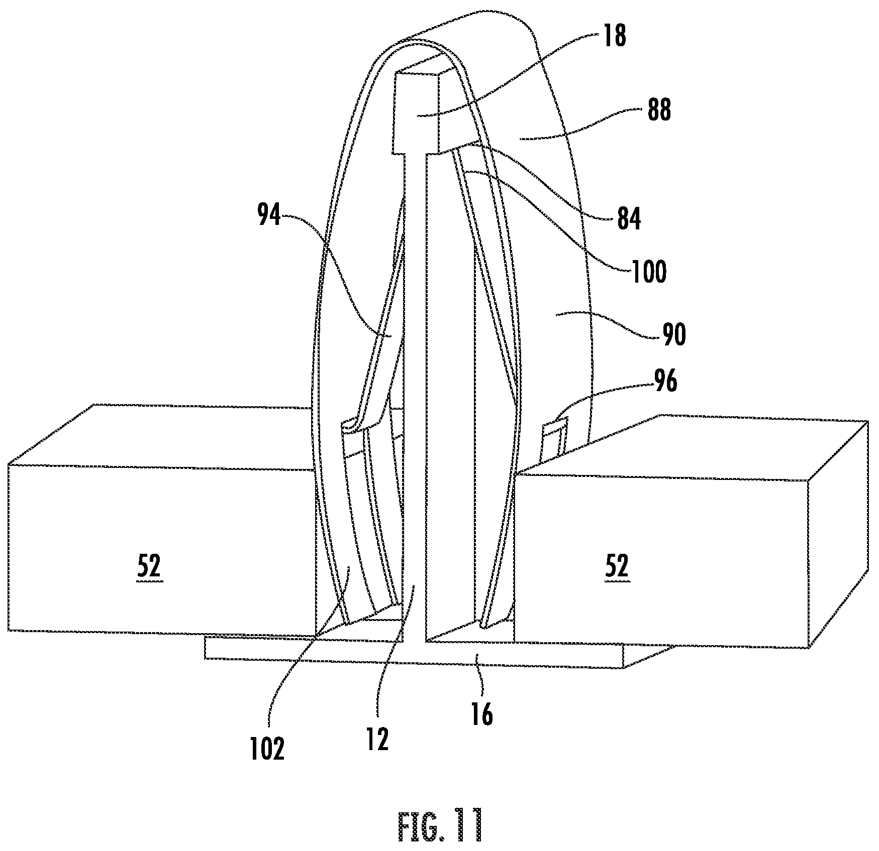 Patent US12139908 Figure 12 – Suspended ceiling panel holding clip