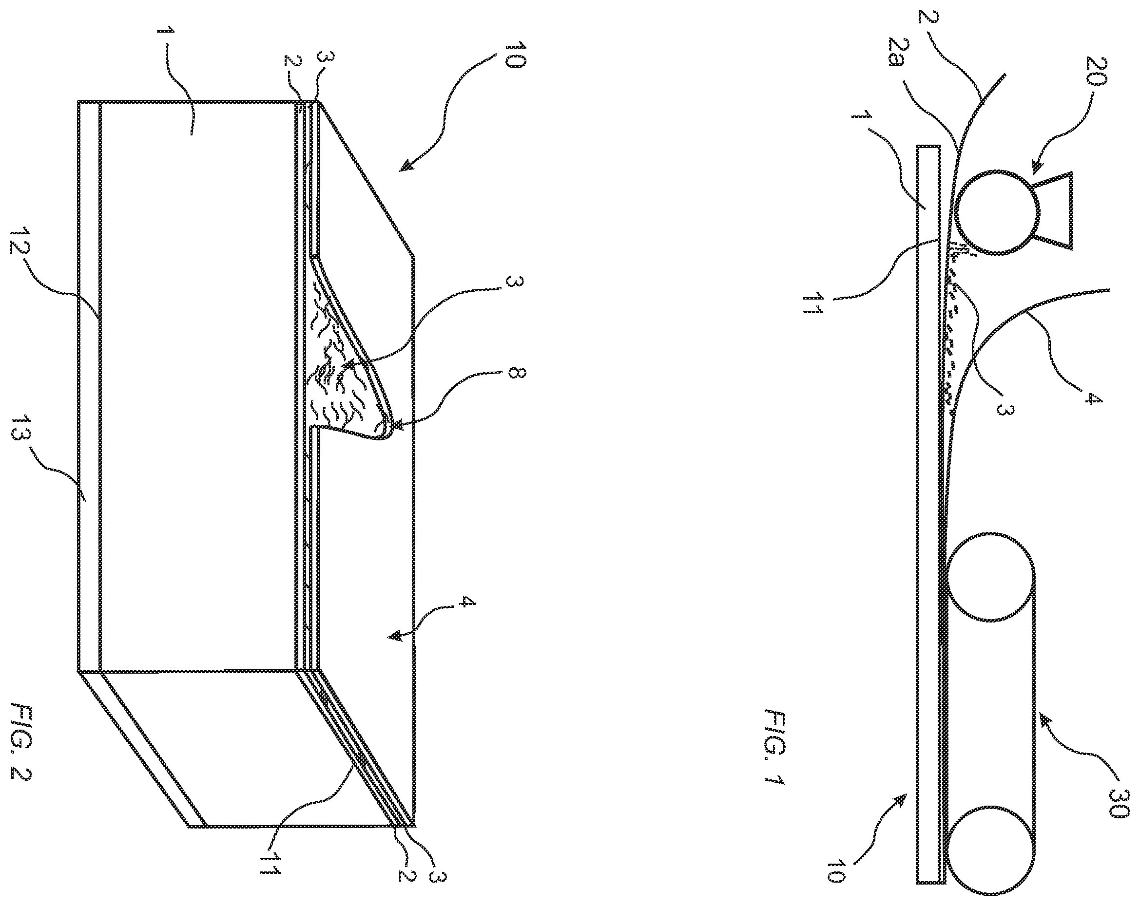 Patent US12139909 Figure 1 – Method to produce a building panel and a building panel