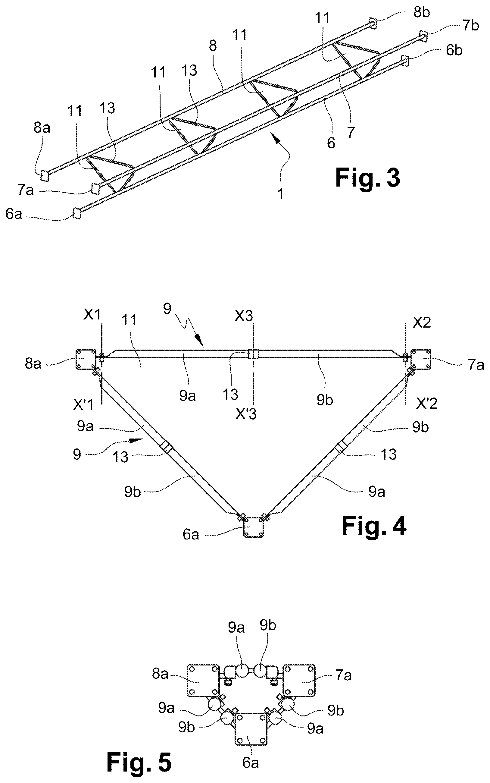 Patent US12139912 Figure 2 – Foldable truss structure, in particular for solar tracker