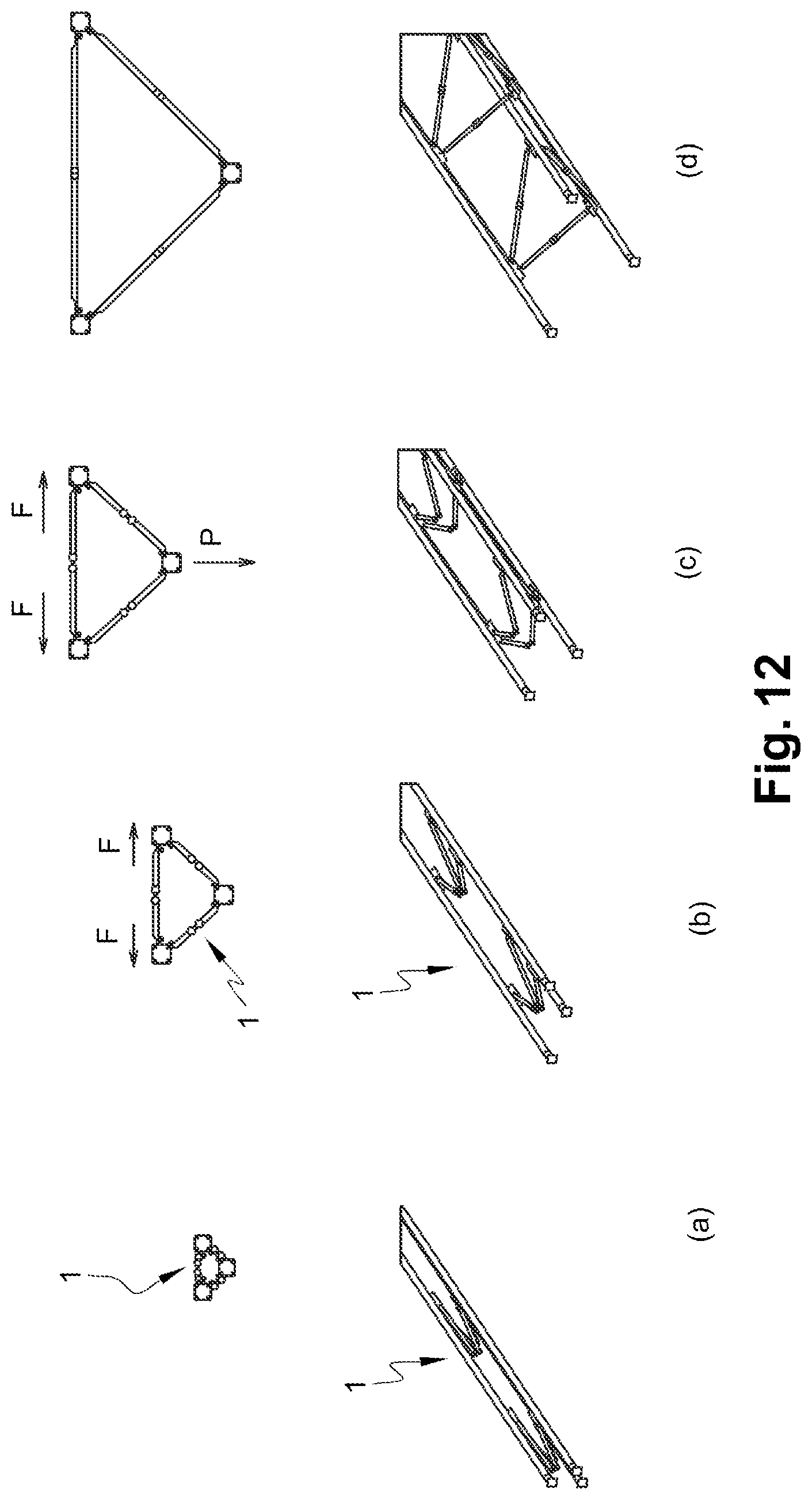 Patent US12139912 Figure 5 – Foldable truss structure, in particular for solar tracker