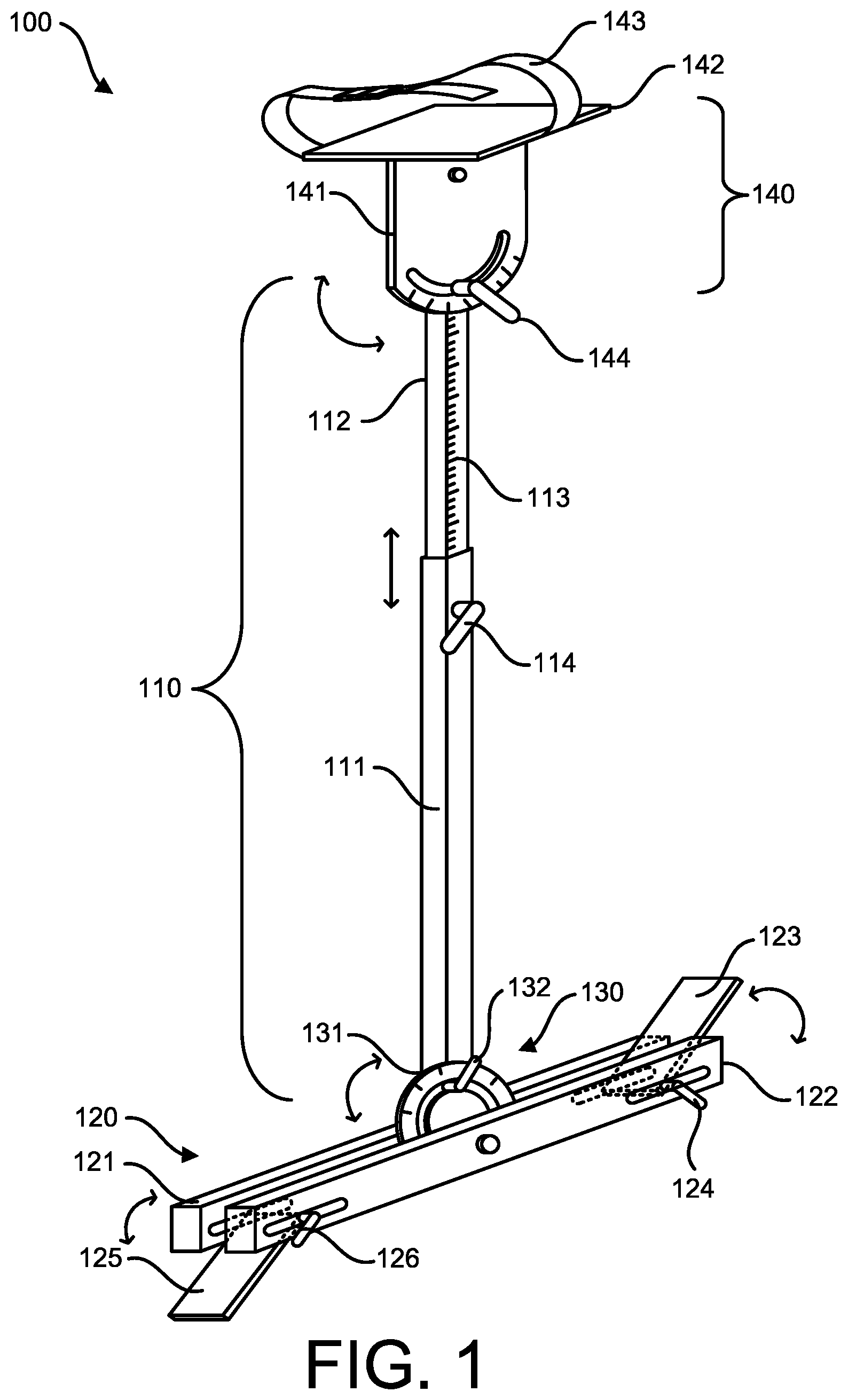 Patent US12139916 Figure 1 – Staircase handrail support device
