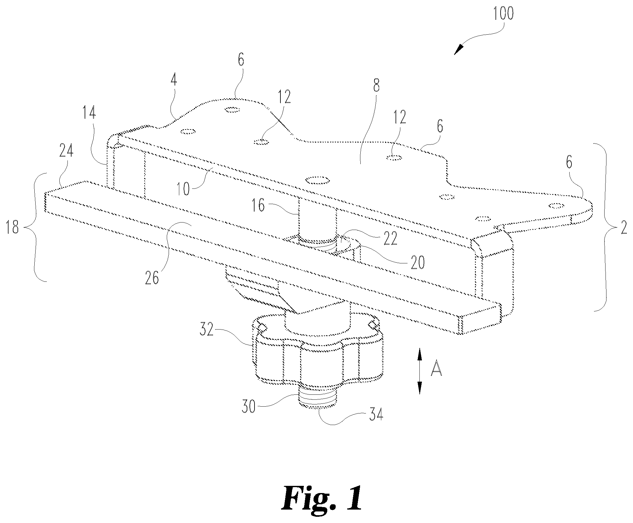 Patent US12139919 Figure 1 – Tile niche holder tool, method, and system