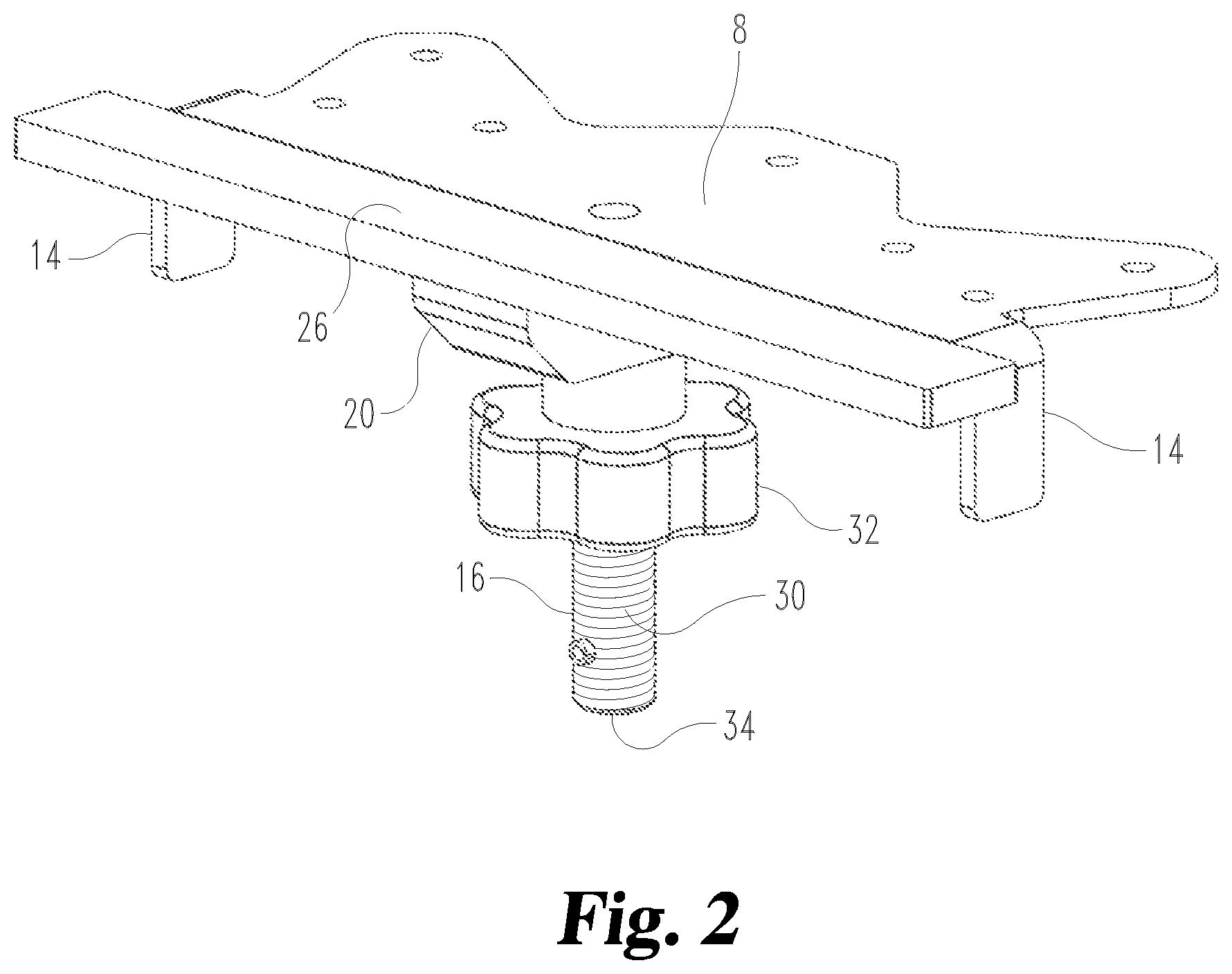 Patent US12139919 Figure 2 – Tile niche holder tool, method, and system