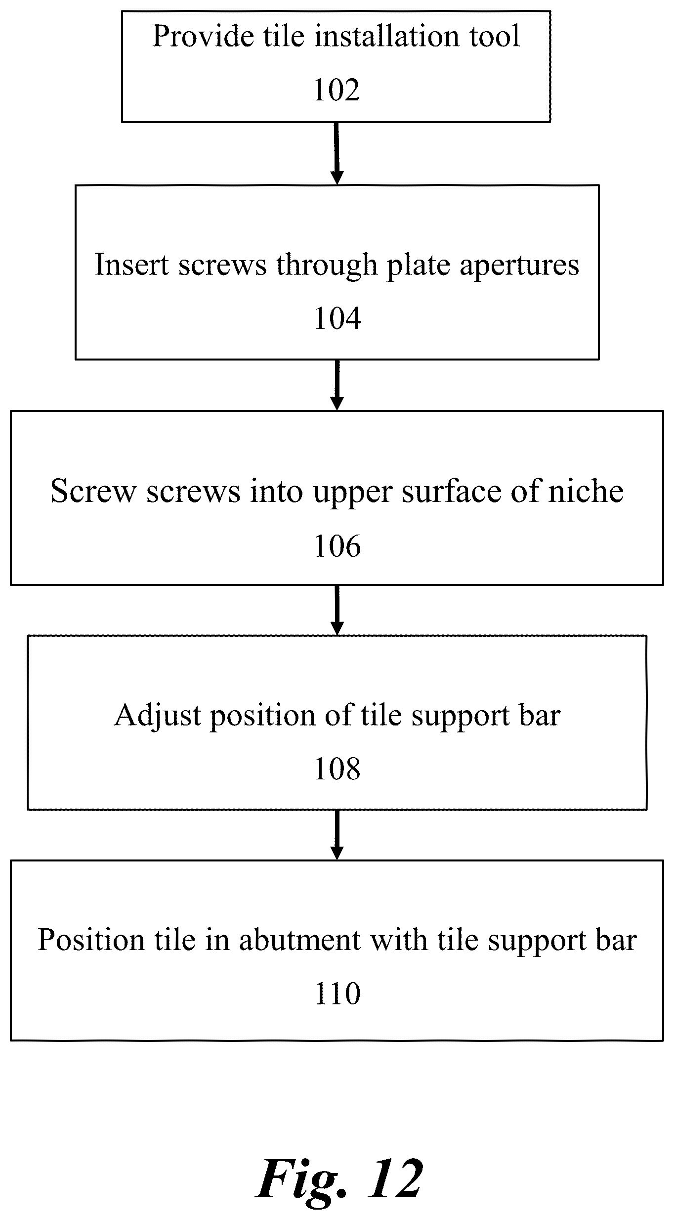 Patent US12139919 Figure 11 – Tile niche holder tool, method, and system