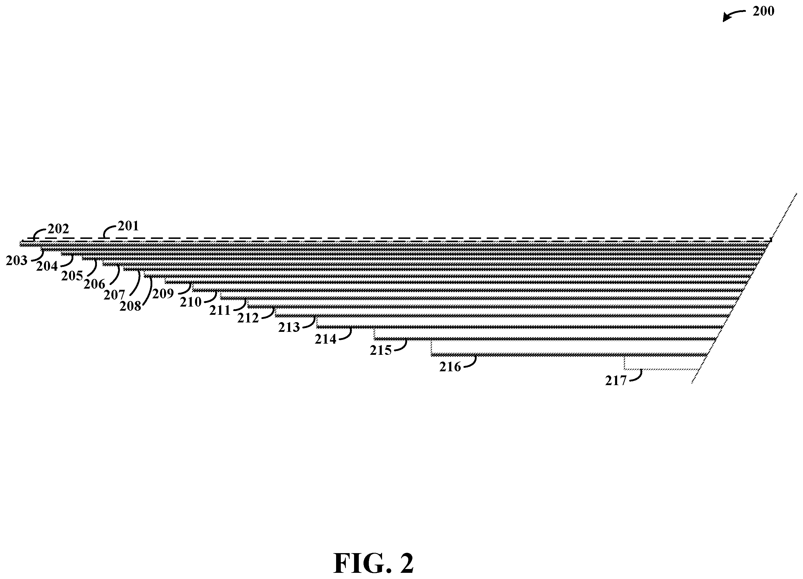 Patent US12139920 Figure 2 – Layered apparatus and method