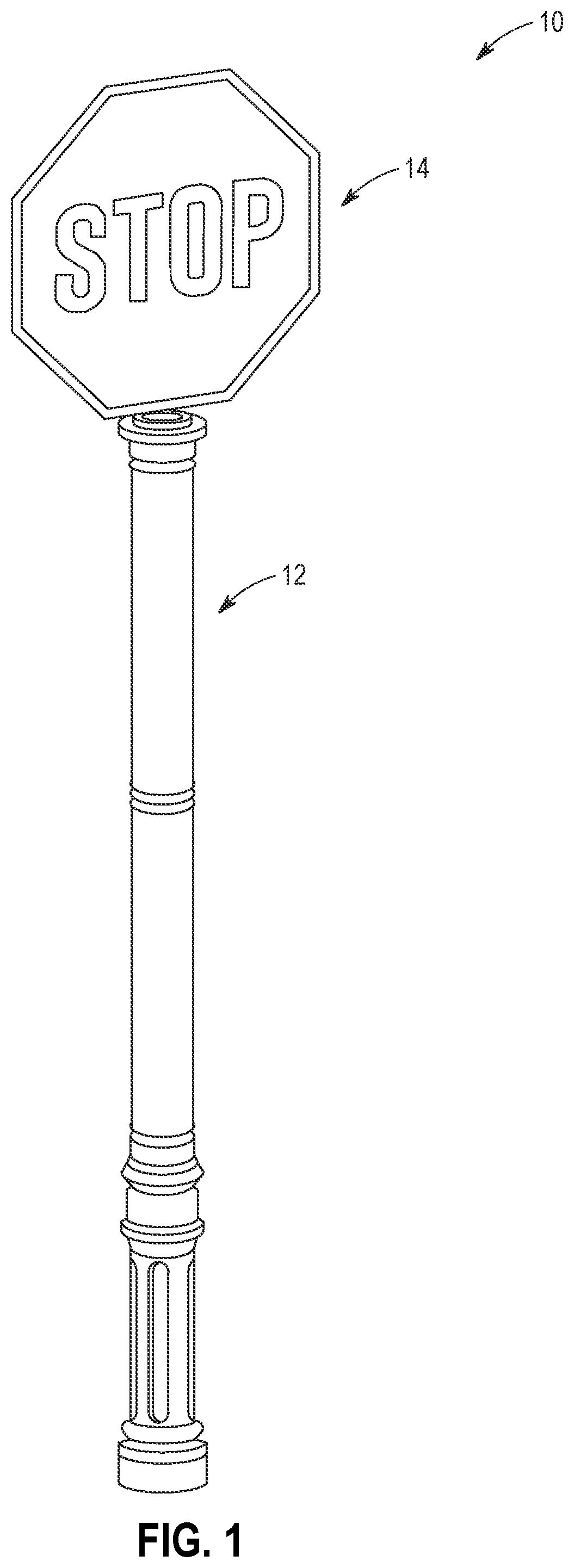 Patent US12139921 Figure 1 – Pole cover assembly for a street pole, sign and other objects for improving visibility and aesthetic appeal