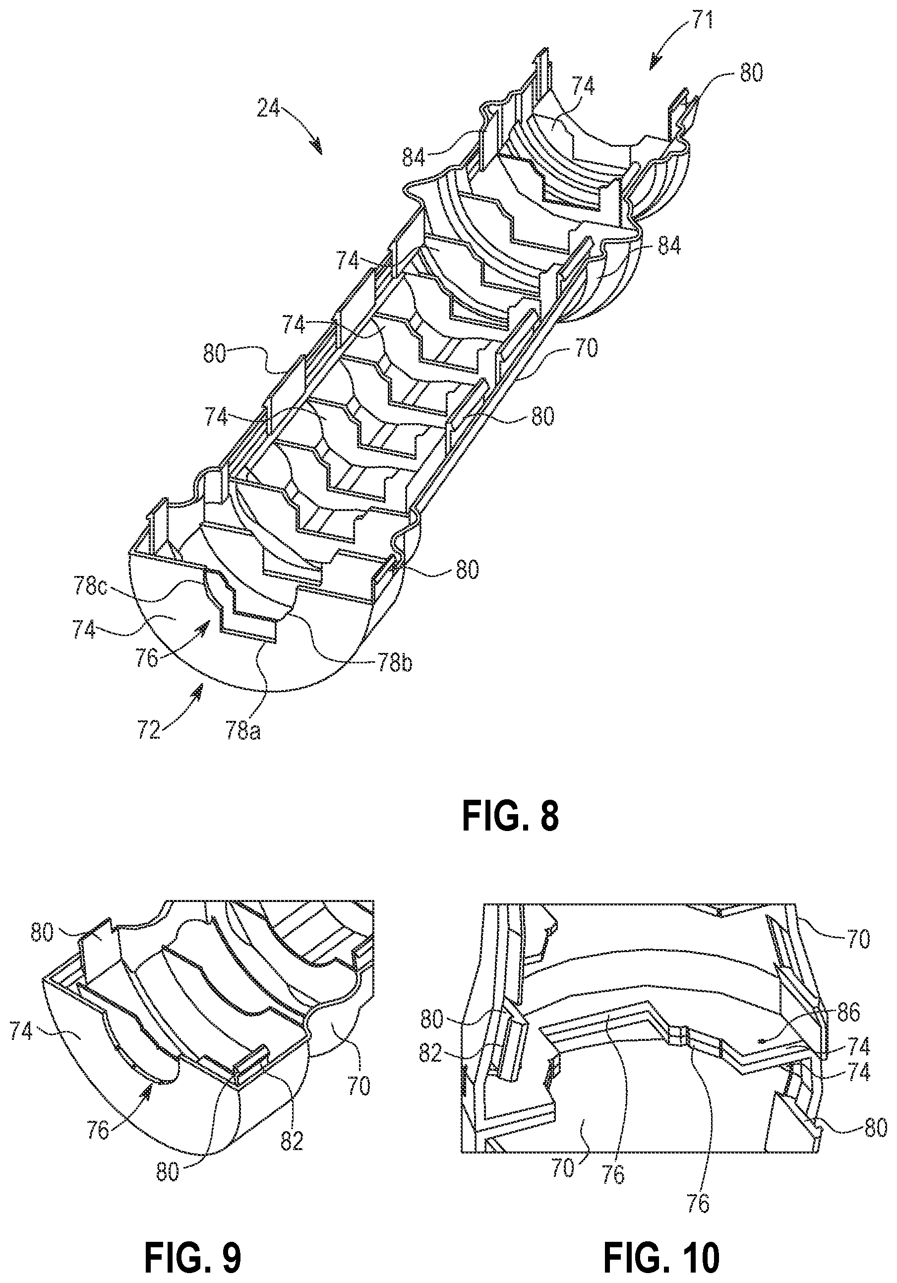 Patent US12139921 Figure 5 – Pole cover assembly for a street pole, sign and other objects for improving visibility and aesthetic appeal