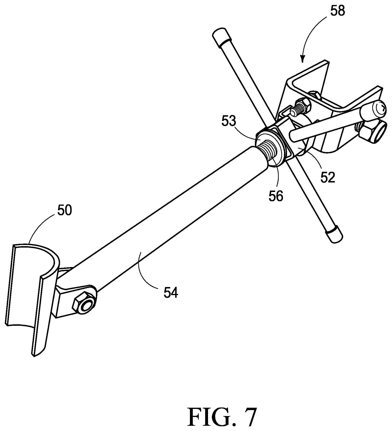 Patent US12139922 Figure 7 – Antenna tower construction/deconstruction stability assemblies and methods