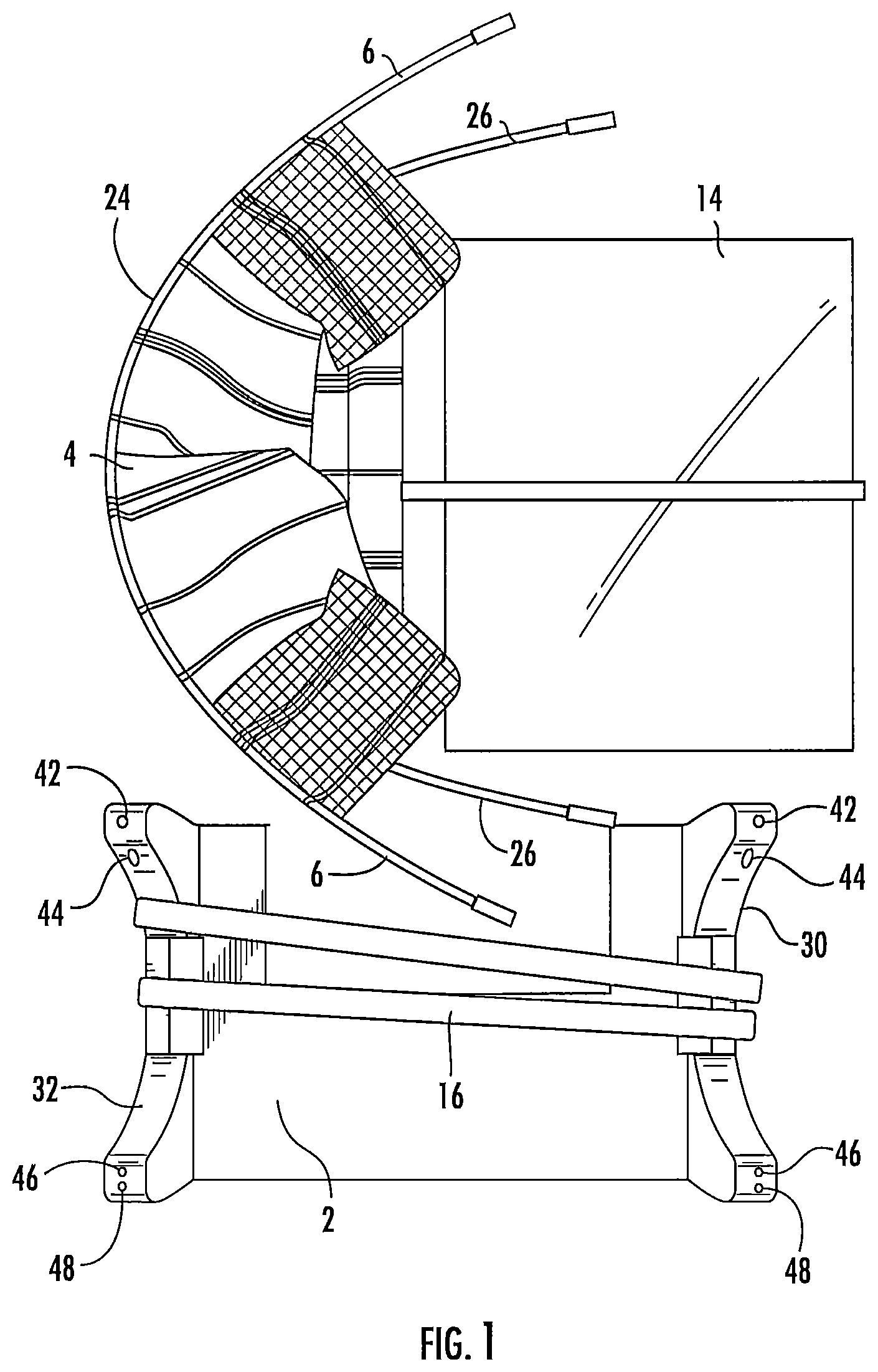 Patent US12139924 Figure 1 – Sun shade