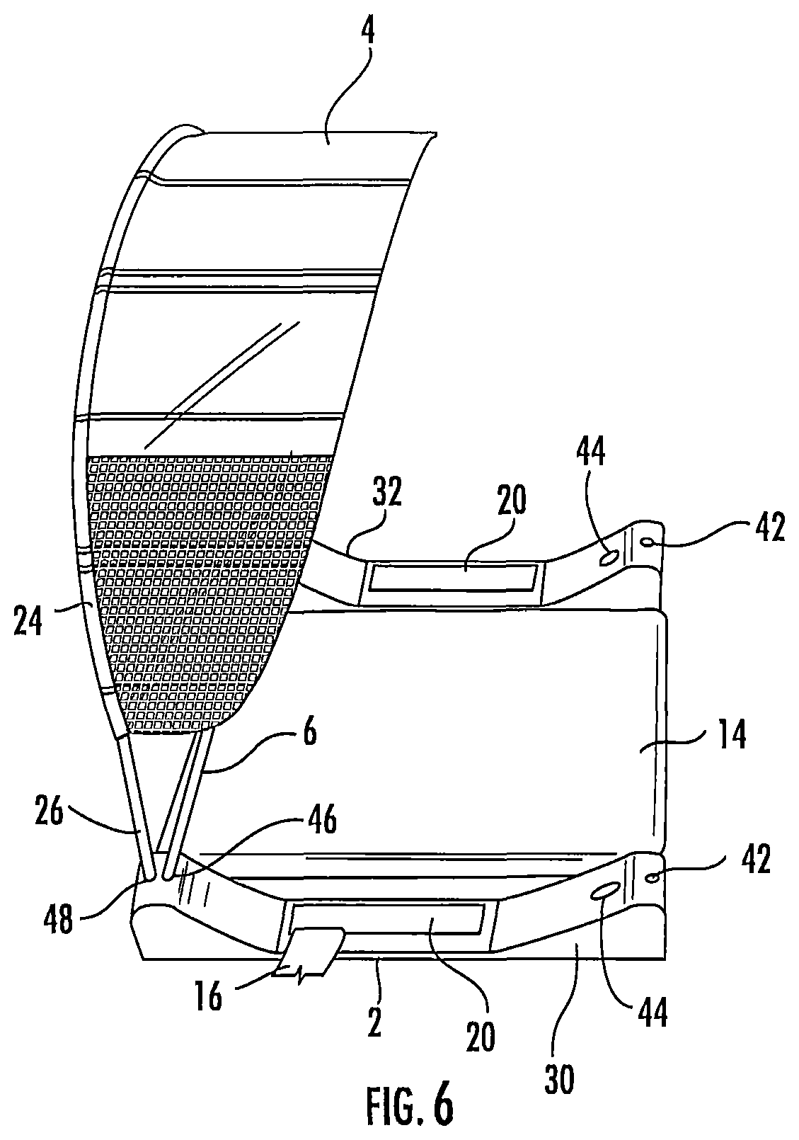 Patent US12139924 Figure 6 – Sun shade