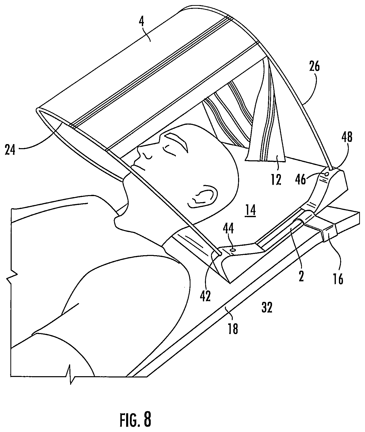 Patent US12139924 Figure 8 – Sun shade