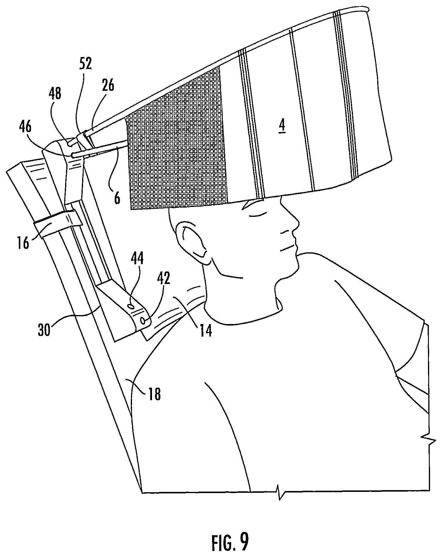 Patent US12139924 Figure 9 – Sun shade