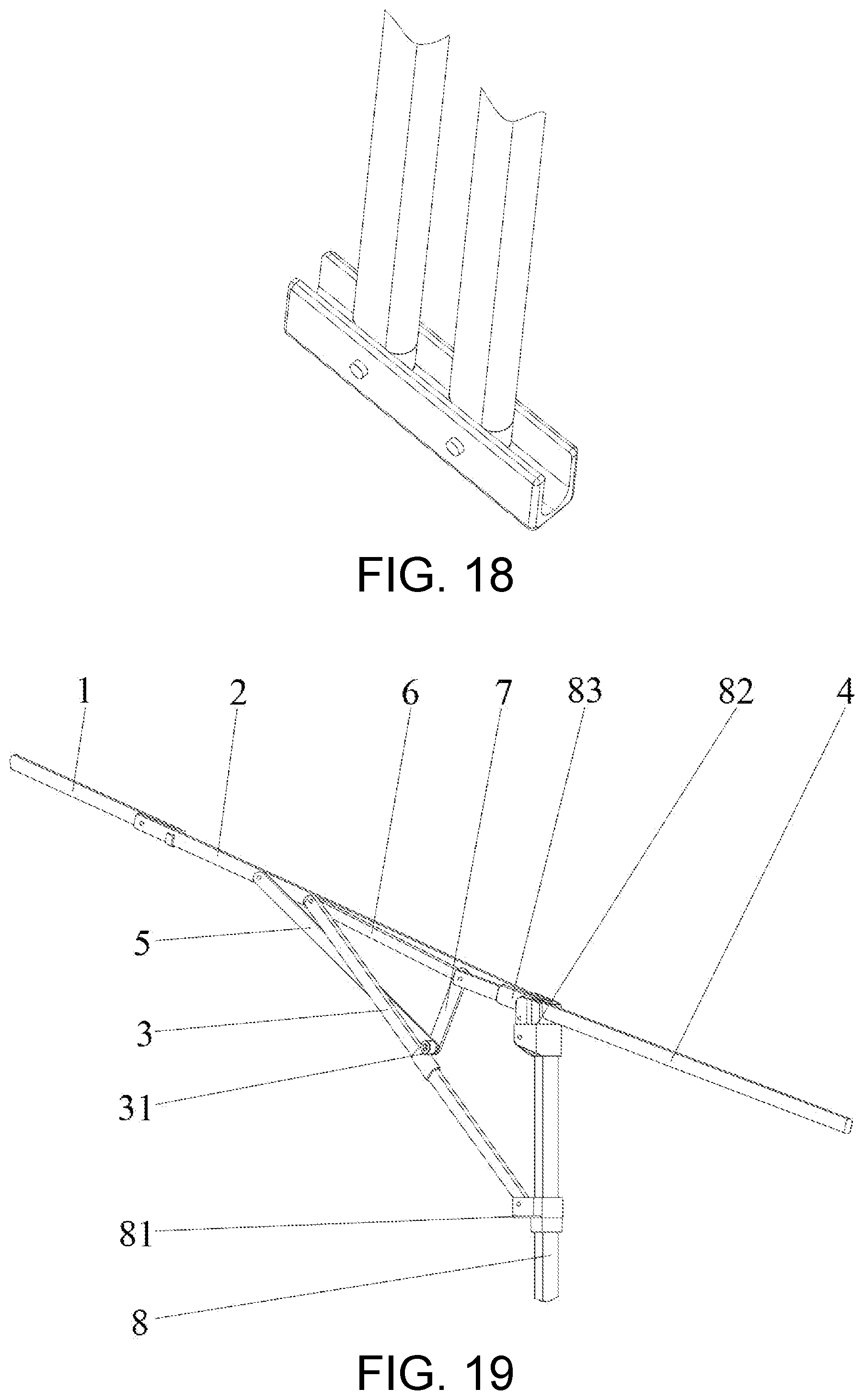 Patent US12139926 Figure 12 – Folding tent eave automatically-overhanging structure applicable to eave overhanging rods in various lengths