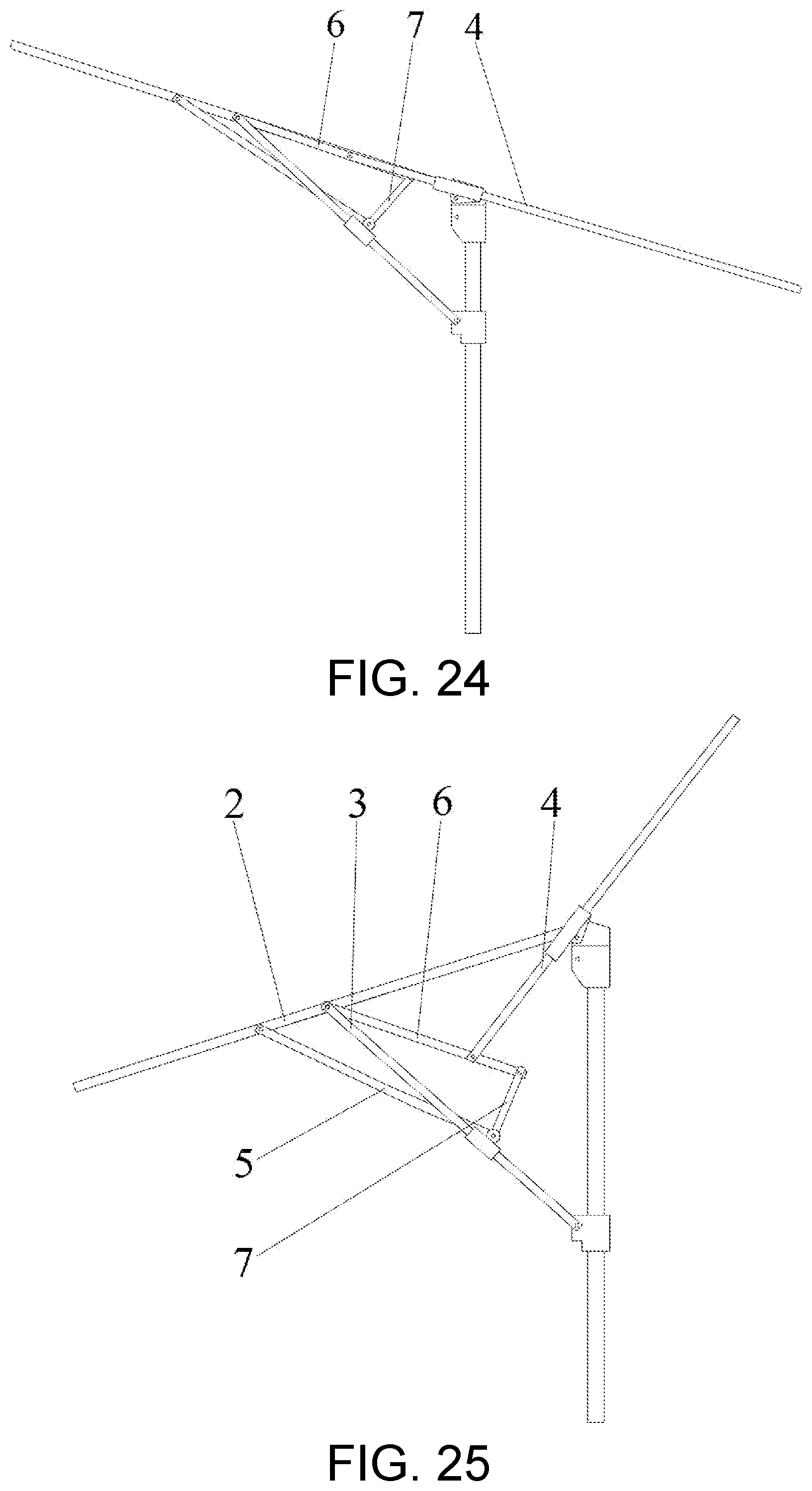 Patent US12139926 Figure 15 – Folding tent eave automatically-overhanging structure applicable to eave overhanging rods in various lengths