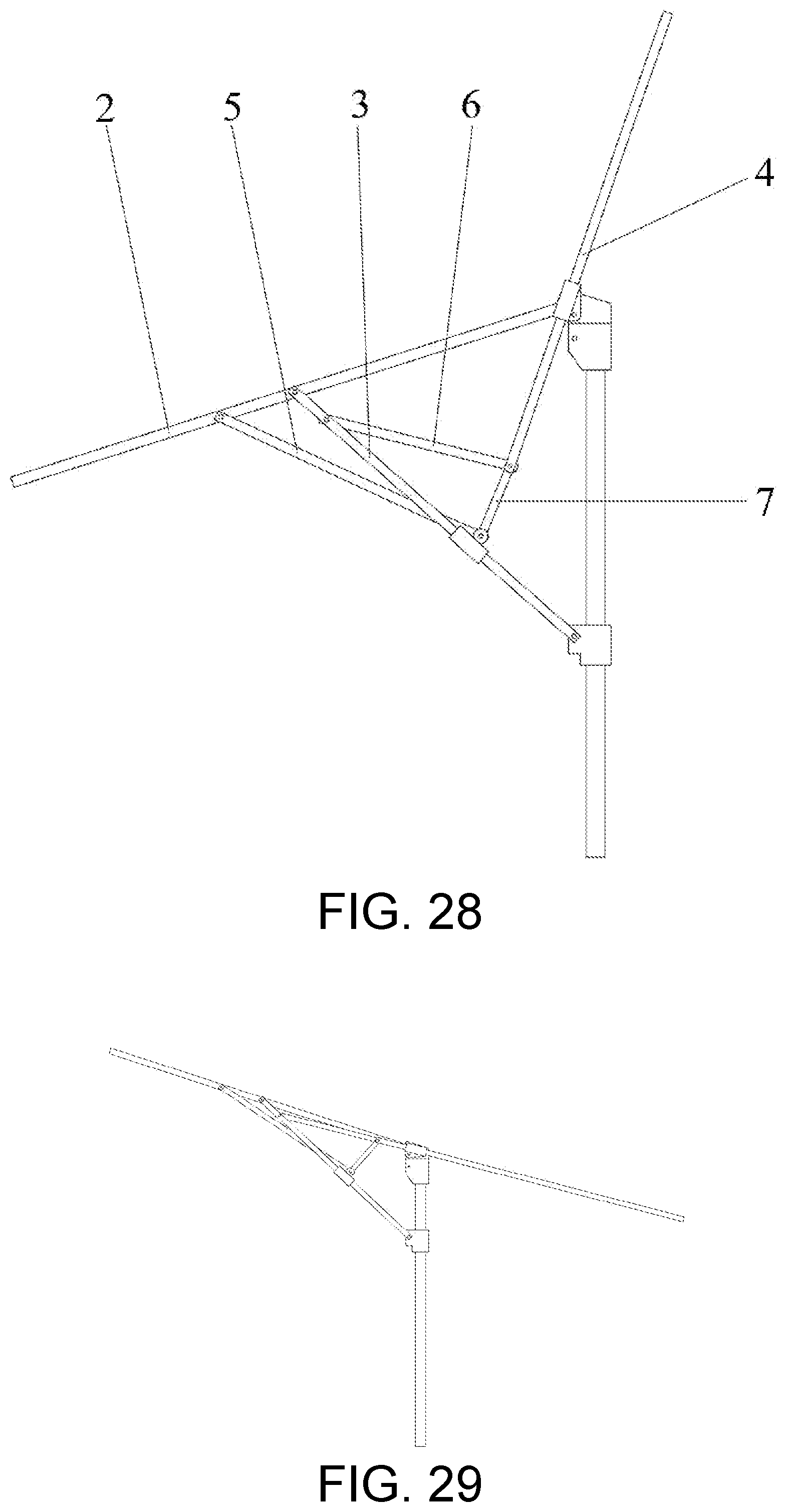 Patent US12139926 Figure 17 – Folding tent eave automatically-overhanging structure applicable to eave overhanging rods in various lengths