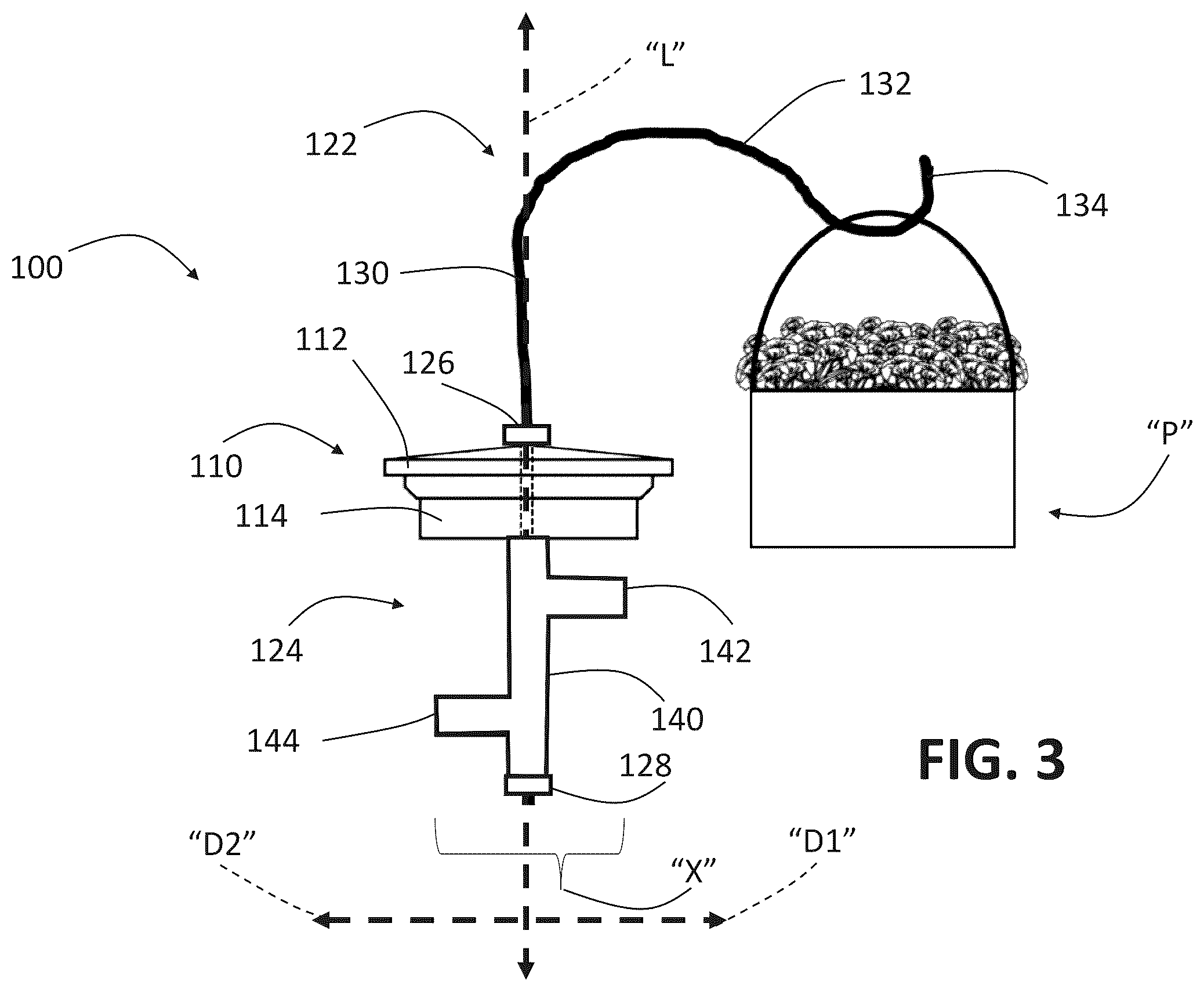 Patent US12139928 Figure 3 – Fence post cap assembly with hanger and fence system incorporating the same