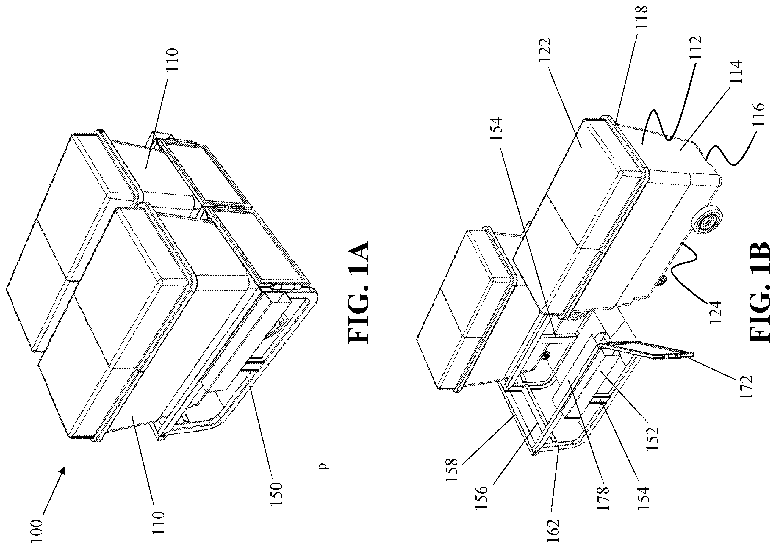 Patent US12139929 Figure 1 – Refuse carts with retention corral