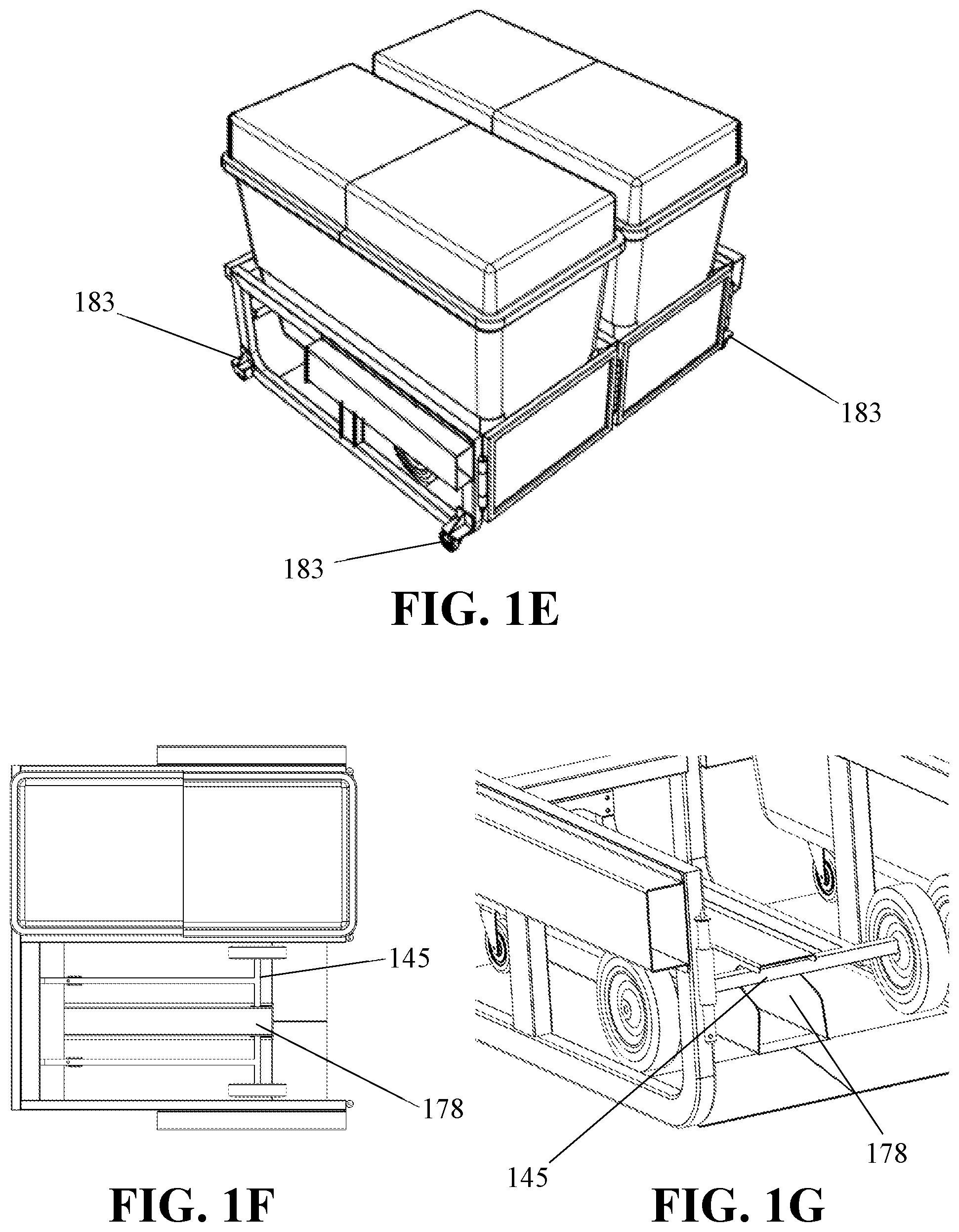 Patent US12139929 Figure 3 – Refuse carts with retention corral