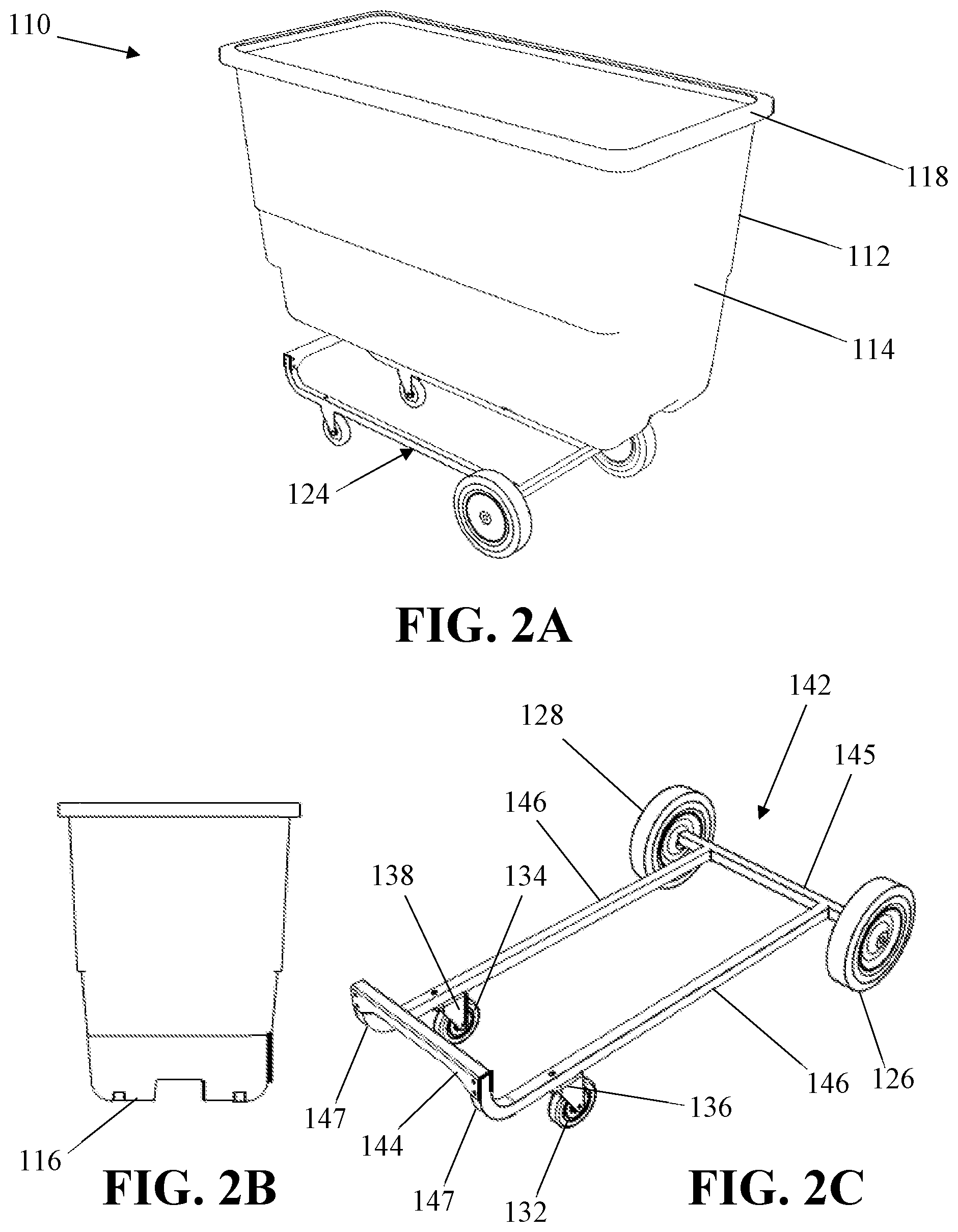 Patent US12139929 Figure 4 – Refuse carts with retention corral