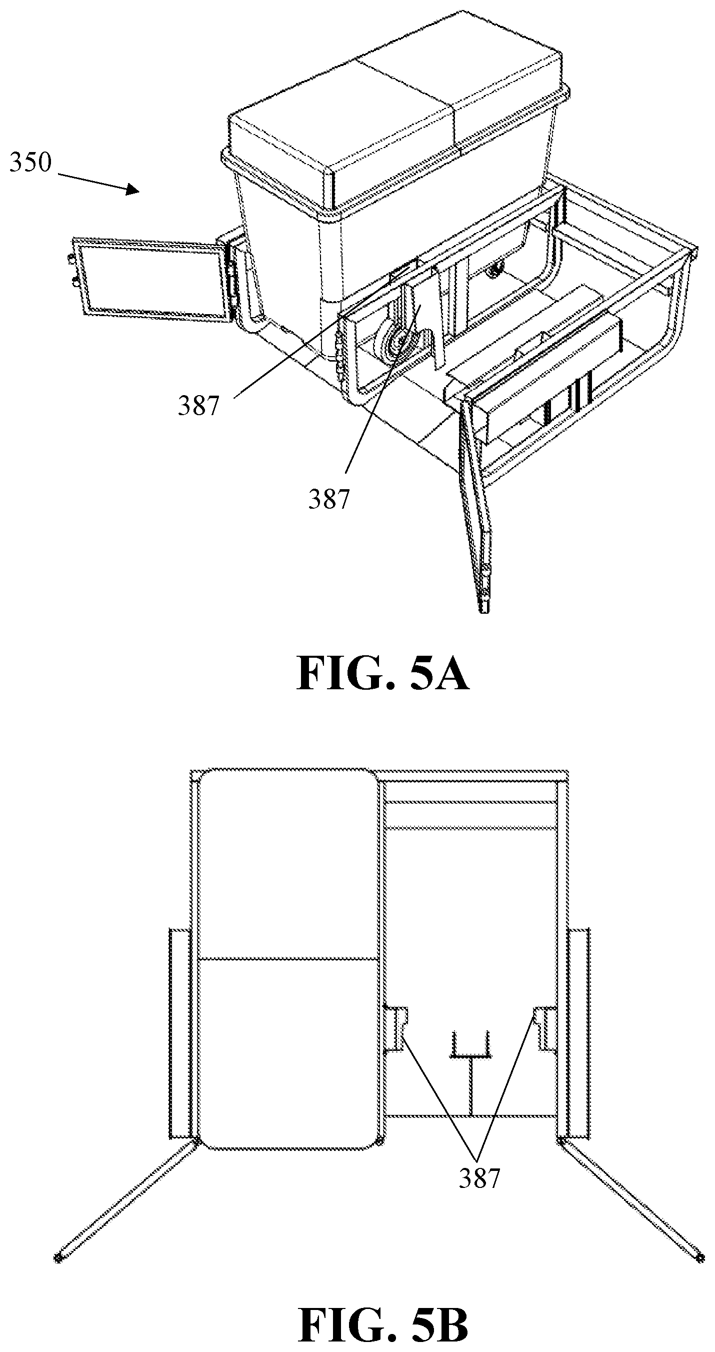 Patent US12139929 Figure 8 – Refuse carts with retention corral