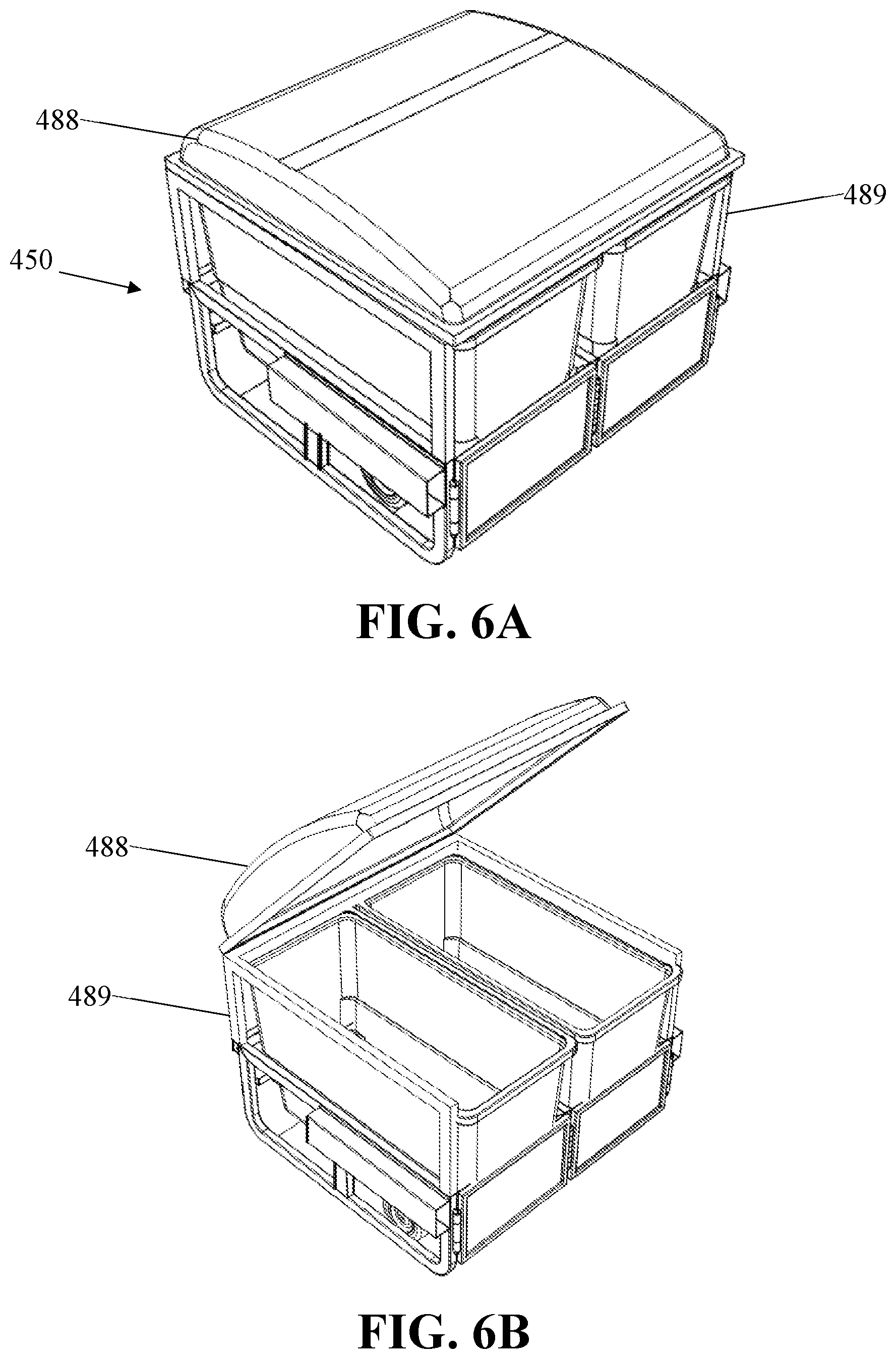 Patent US12139929 Figure 9 – Refuse carts with retention corral
