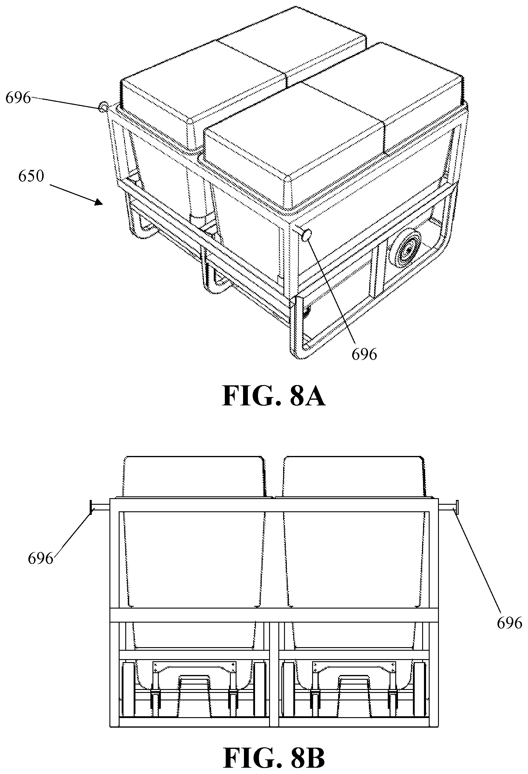Patent US12139929 Figure 11 – Refuse carts with retention corral