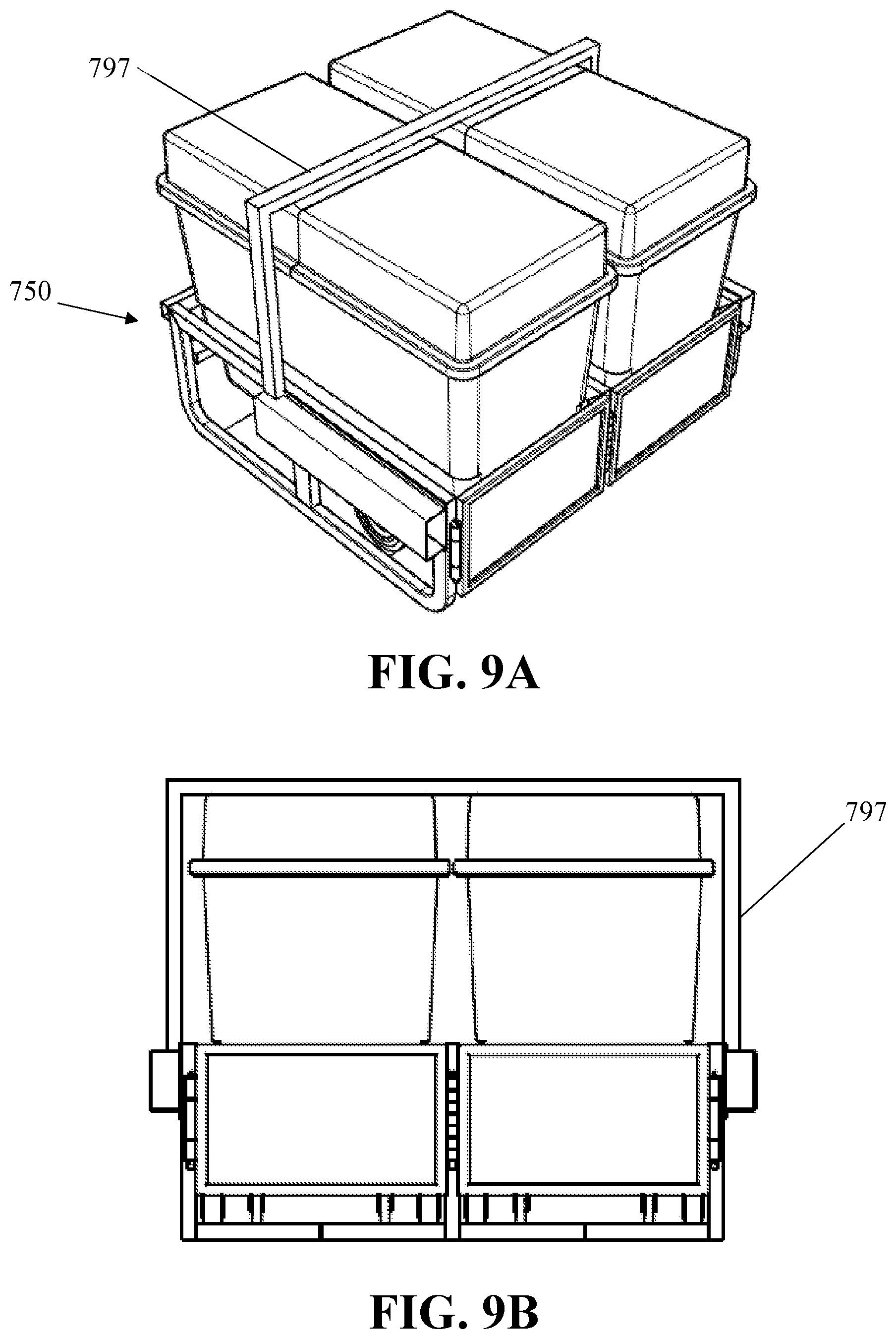 Patent US12139929 Figure 12 – Refuse carts with retention corral