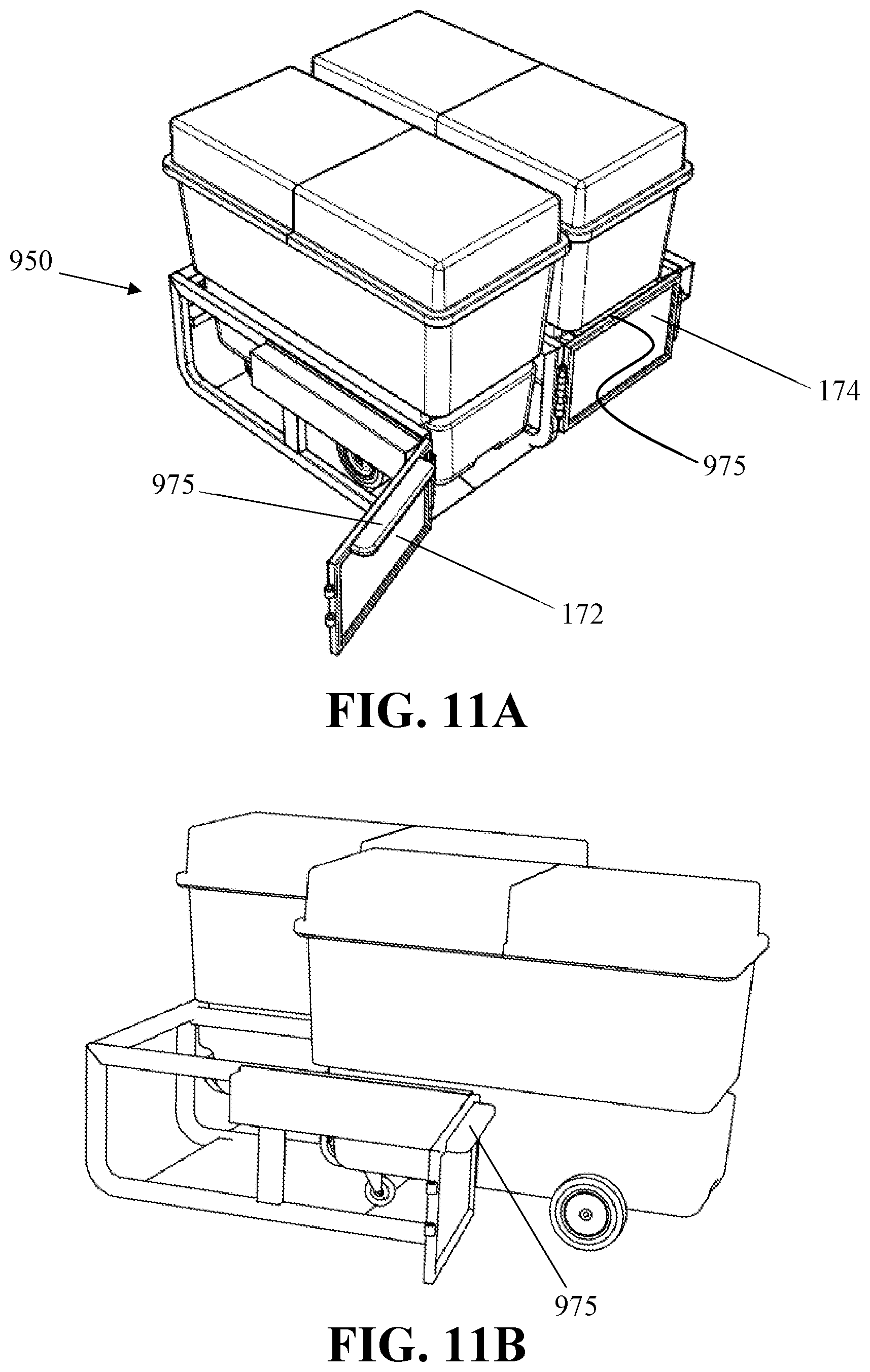 Patent US12139929 Figure 14 – Refuse carts with retention corral