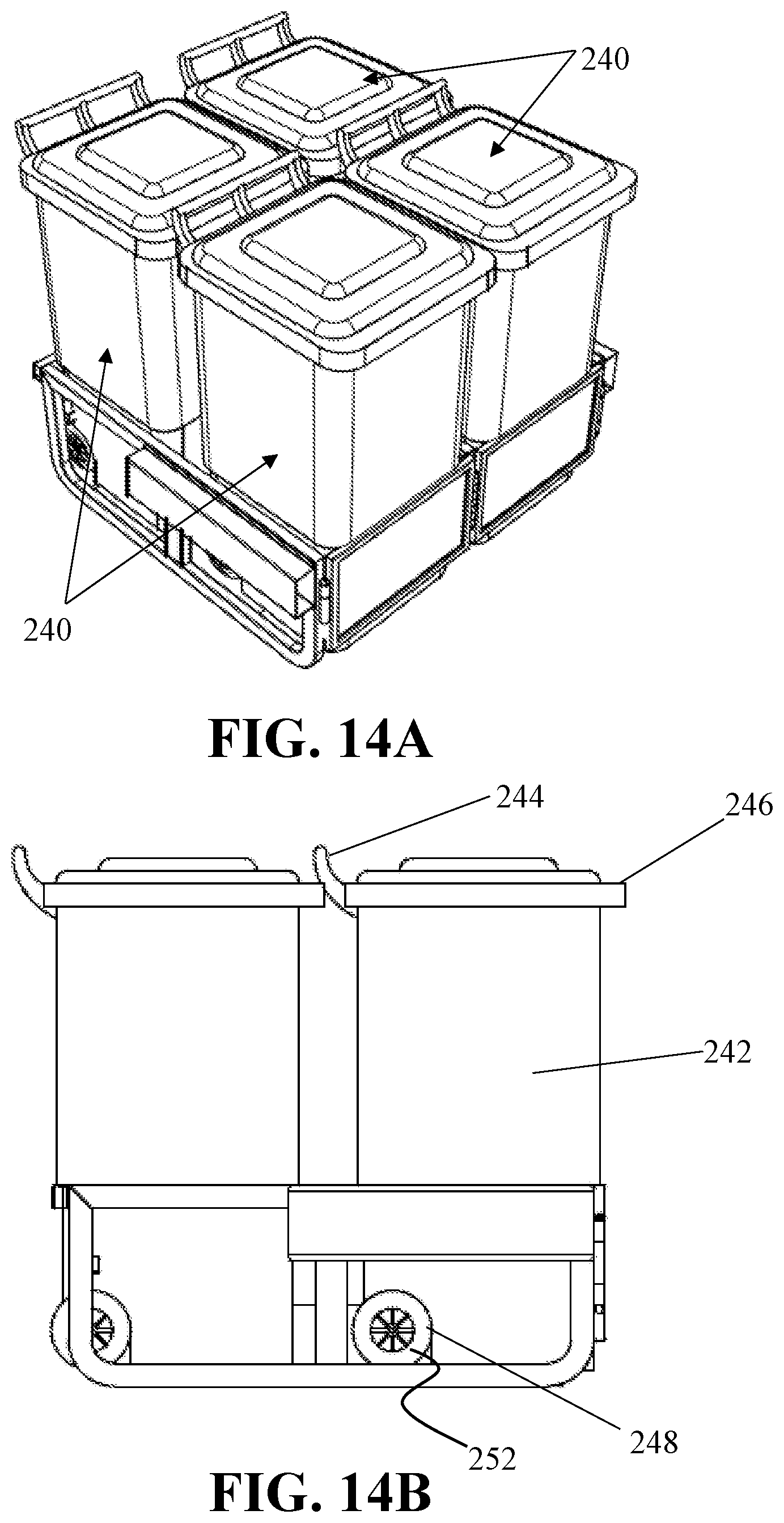Patent US12139929 Figure 18 – Refuse carts with retention corral