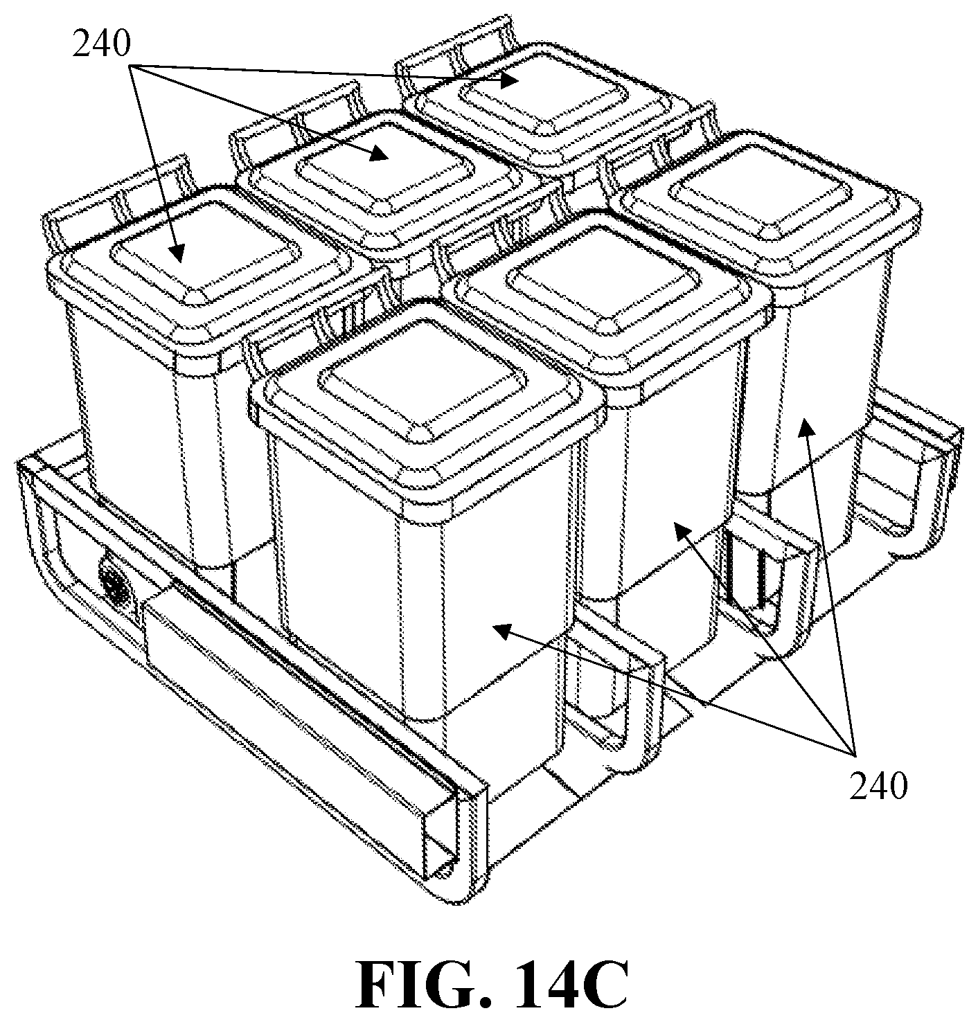 Patent US12139929 Figure 19 – Refuse carts with retention corral