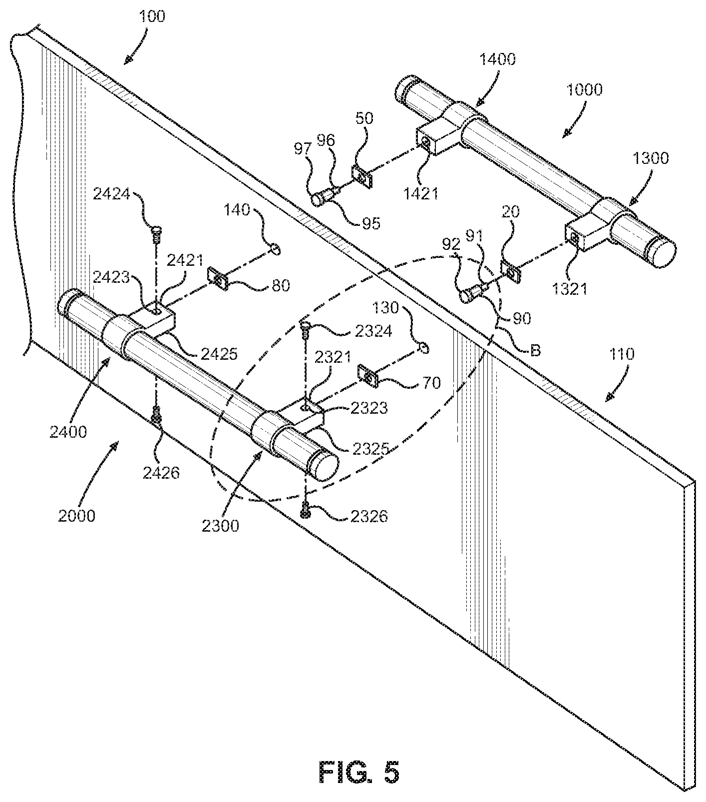 Patent US12139932 Figure 4 – Adjustable and configurable bent door pull